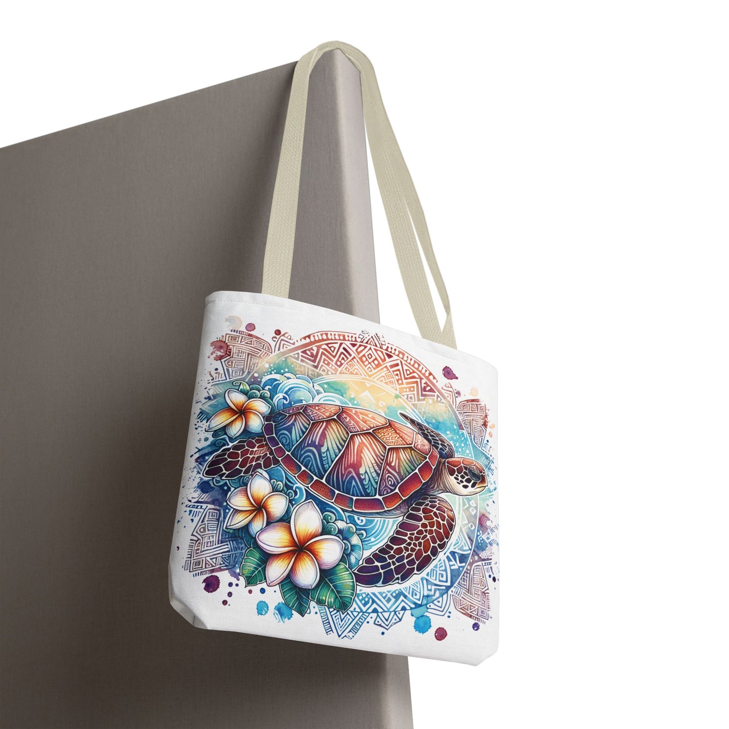 🐢 Tropical Sea Turtle Tote Bag – Coastal, Artistic & Practical 🌺