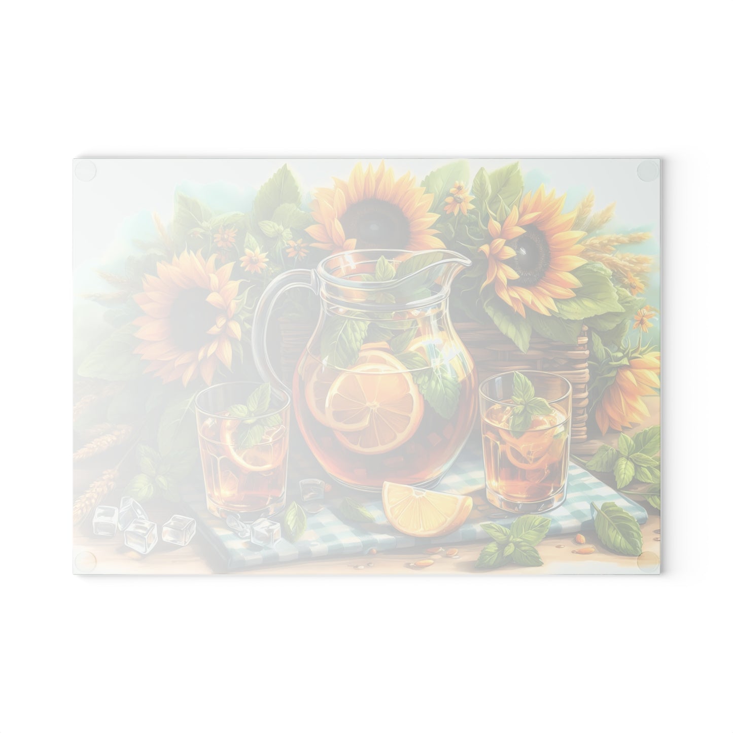🌻 Sunflower Iced Tea Cutting Board – Sweet Summer Sips & Kitchen Charm