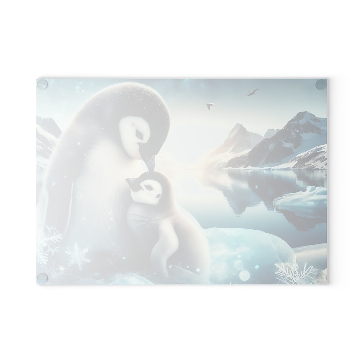 🐧❄️ Penguin Love Arctic Cutting Board – Serenity & Style for Your Kitchen ❄️🐧
