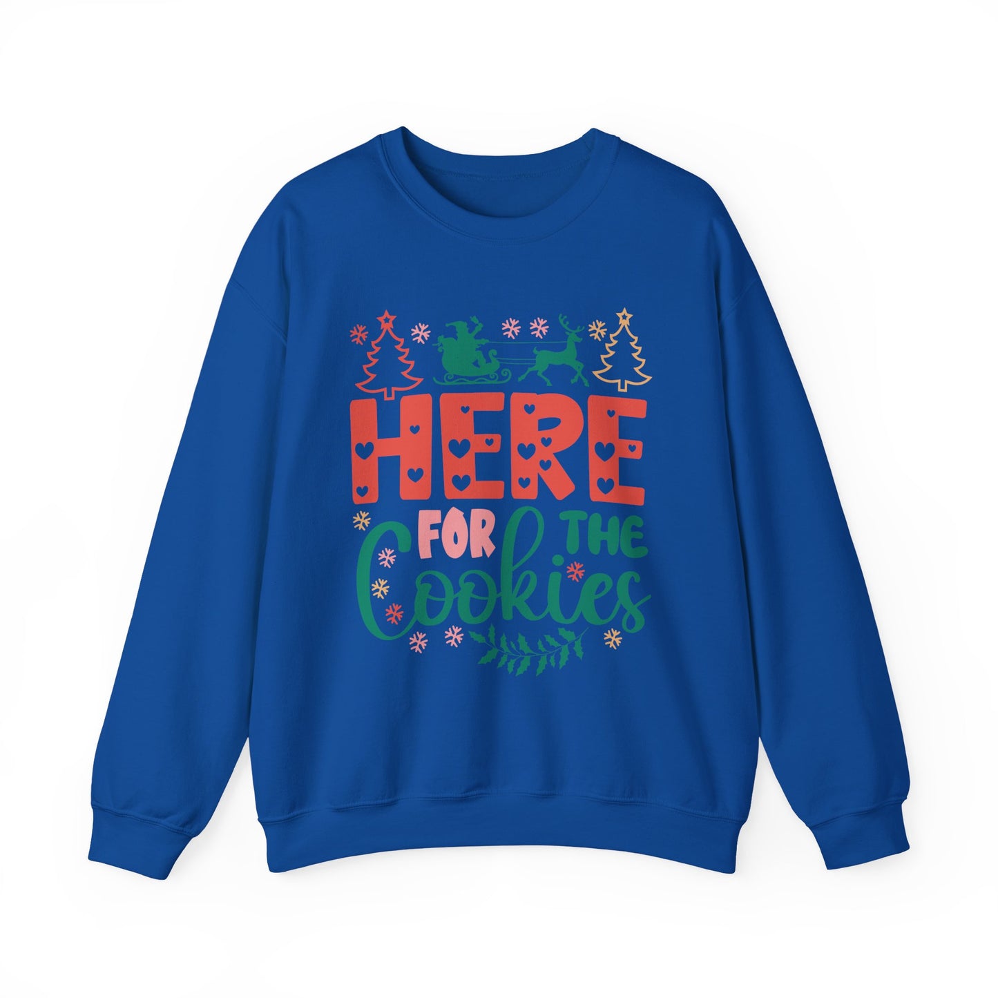 🎄🍪 Here For The Cookies Crewneck – Cute Holiday Baking Vibes