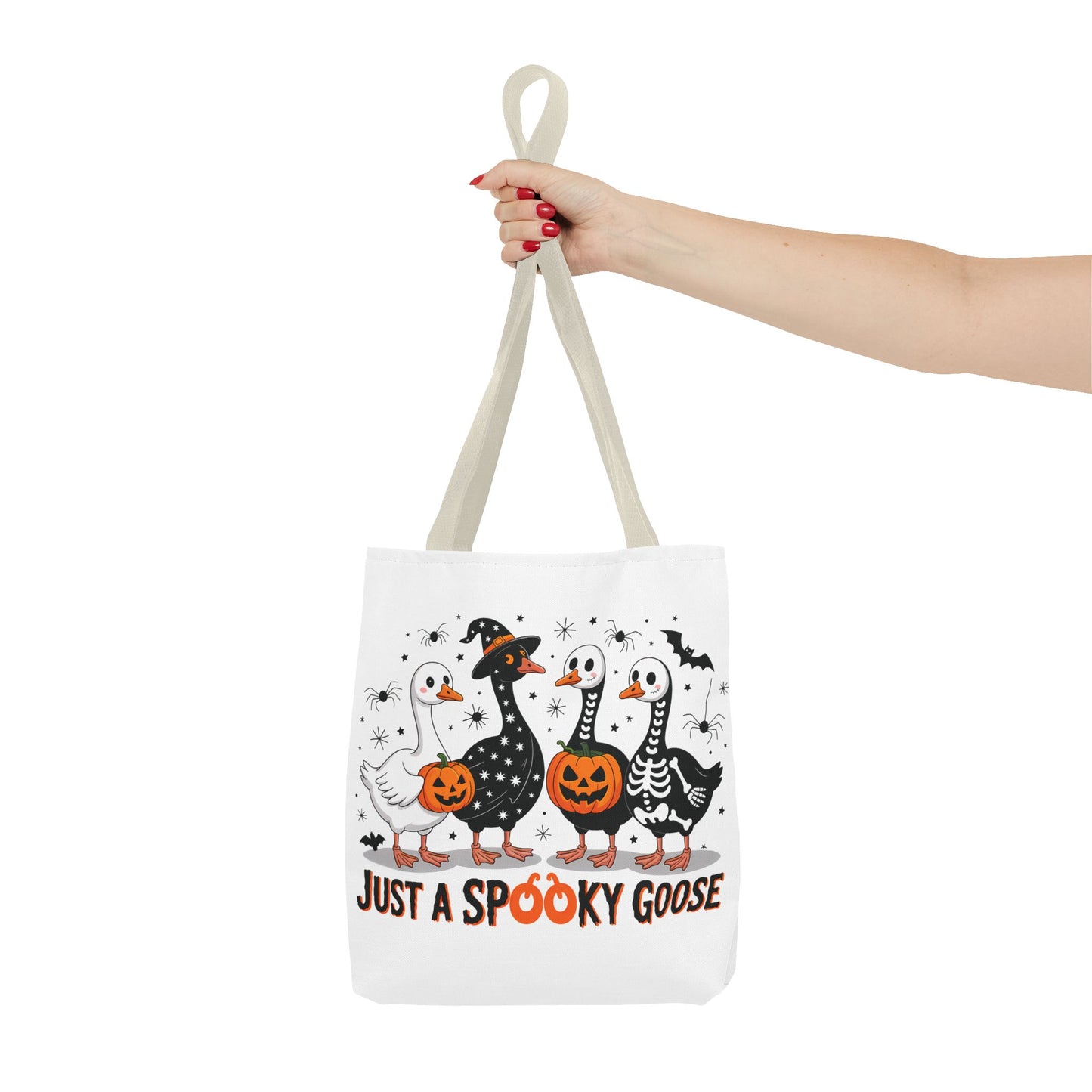 🦢 Just a Spooky Goose Tote Bag – Honkin’ Into Halloween 🎃👻