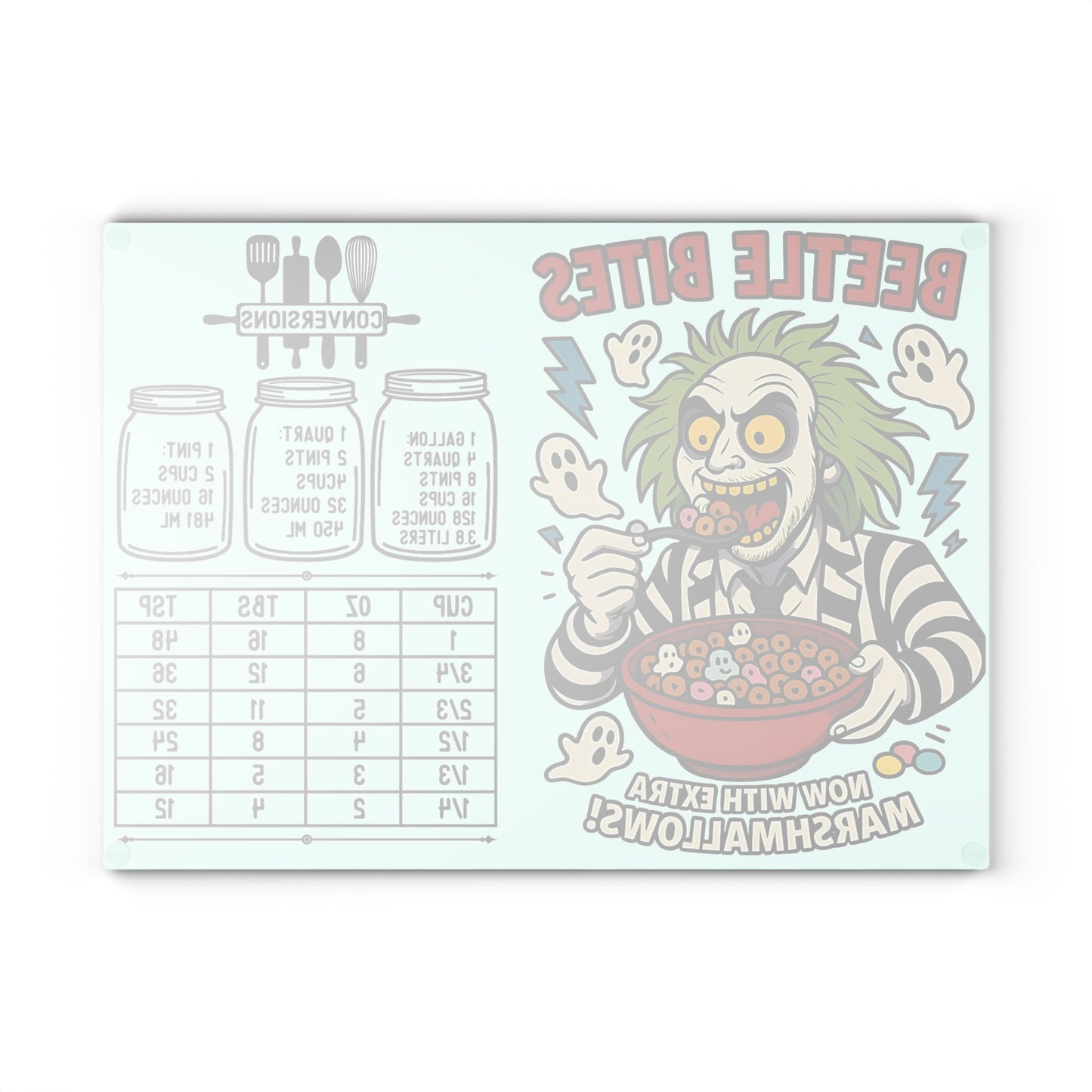 👻 Beetle Bites Cutting Board – Spooky Cereal Fun with Extra Marshmallows! 🥣
