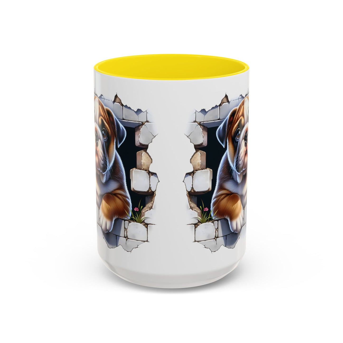 🐶☕ English Bulldog Puppy Accent Mug – Adorable Breakthrough Pup Design ✨rs (11/15oz)