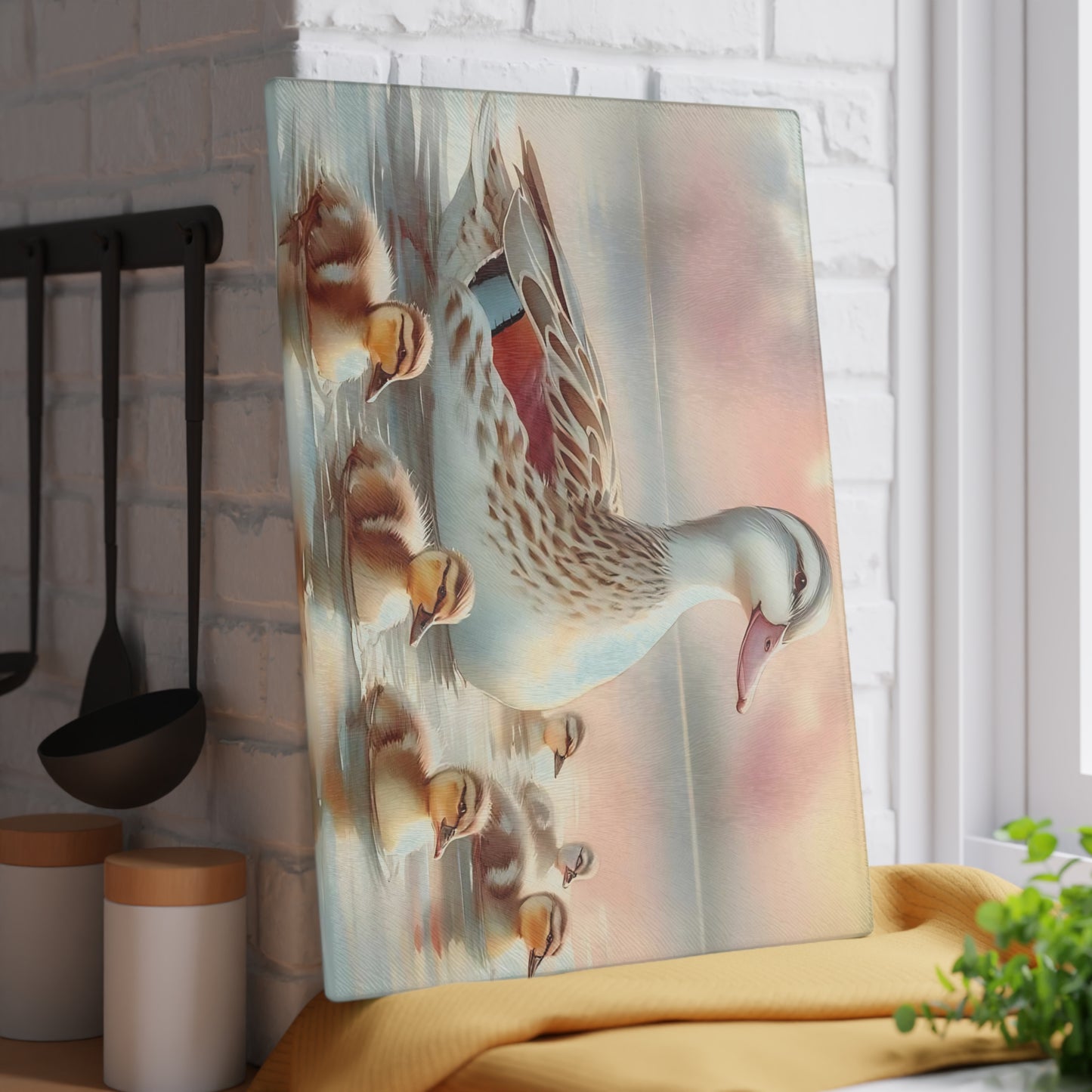 Tabla de cortar de vidrio con forma de pato, regalo de cocina único, tabla de charcutería, regalo para chef, regalo de aniversario, regalo de boda, utensilios de cocina, personalizado