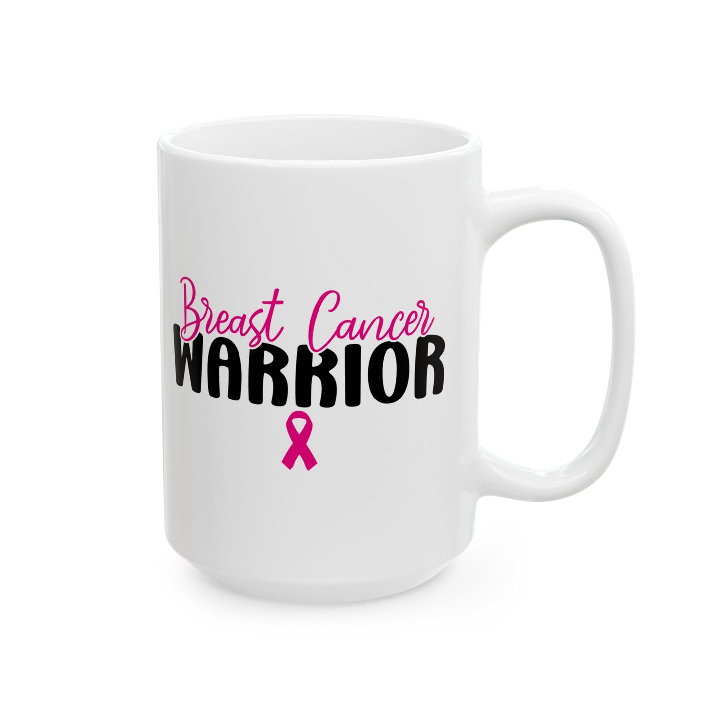 🎀 Breast Cancer Warrior Mug – Strength in Every Sip 💪