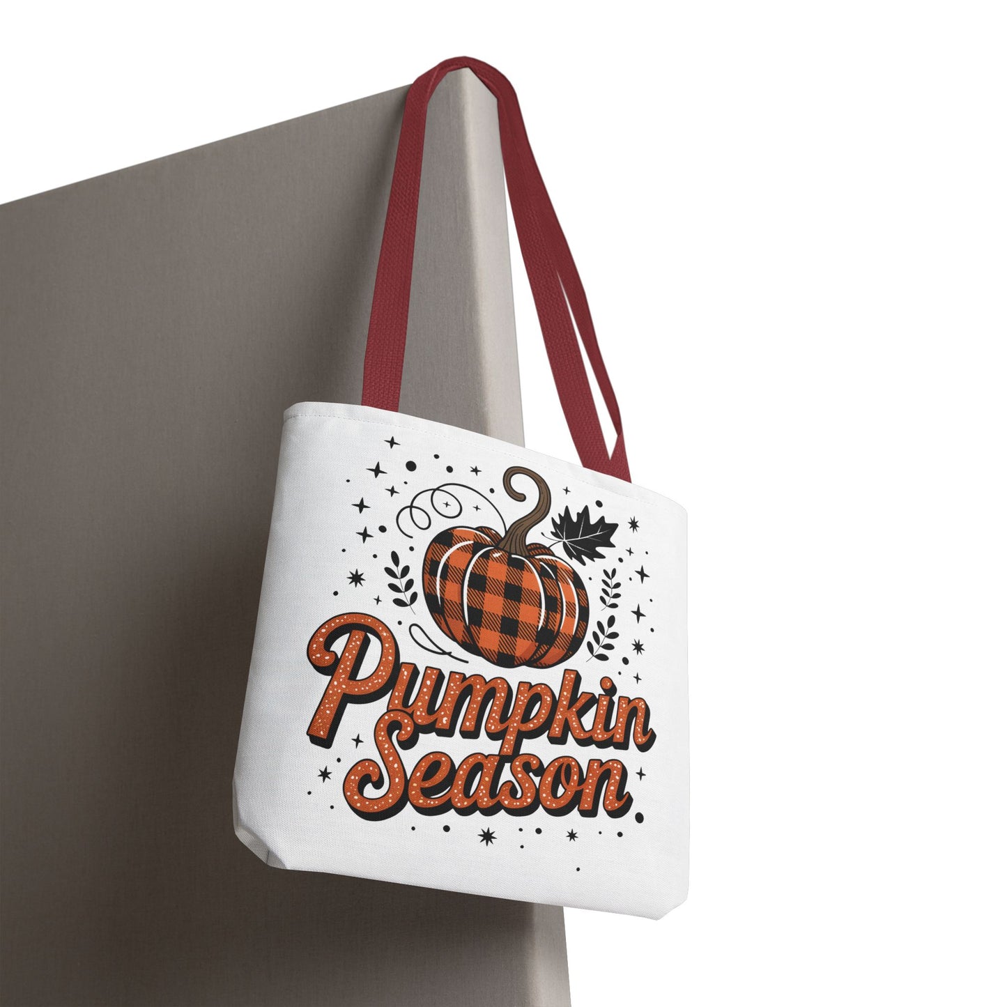 🎃 Pumpkin Season Tote Bag – Fall Buffalo Plaid Style for Autumn Lovers 🍂