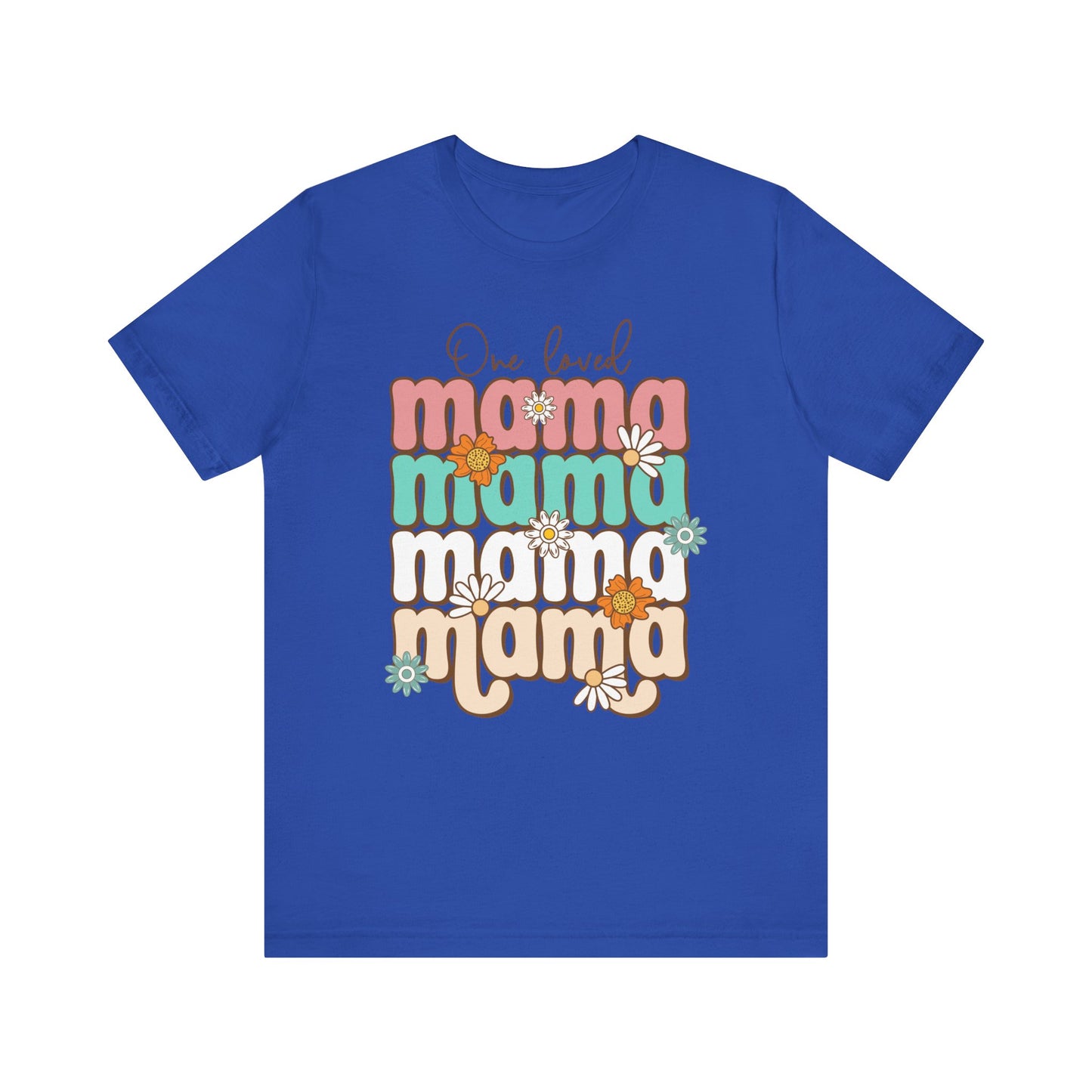 👕 Mama, Mama, Mama, Mama Boho-Style T-Shirt – Joyful Chaos of Motherhood 🌿