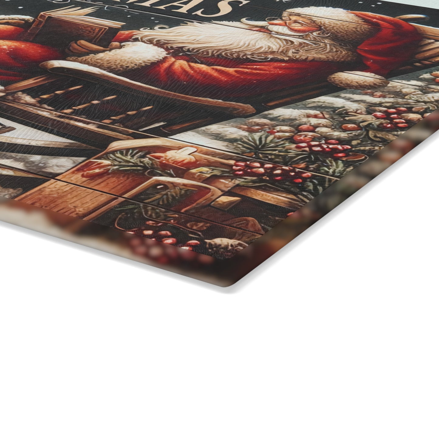 🎅✨ ’Twas the Night Before Christmas Santa Cutting Board – Cozy Holiday Magic for Your Kitchen 🎄🔥