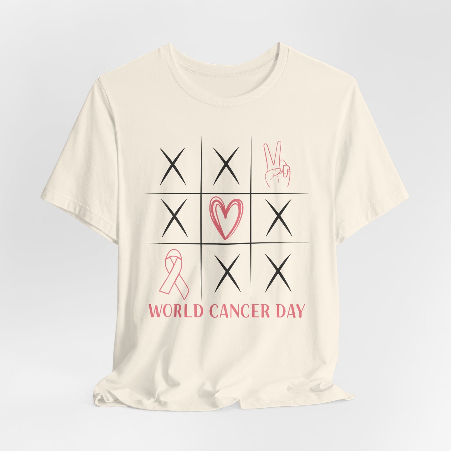 🎗️ World Cancer Day Awareness T-Shirt – Peace, Love & Hope 💕