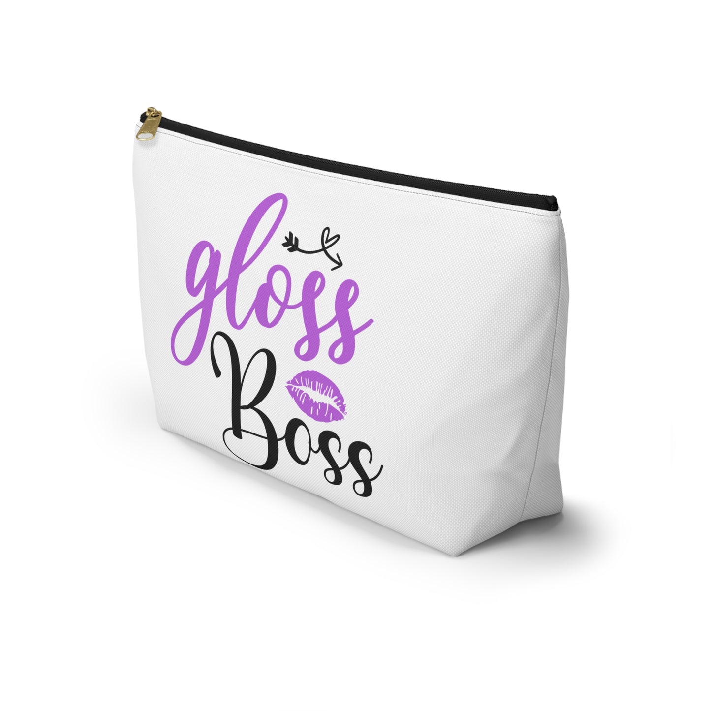 Accessory Pouch – "Gloss Boss" Purple Makeup Bag