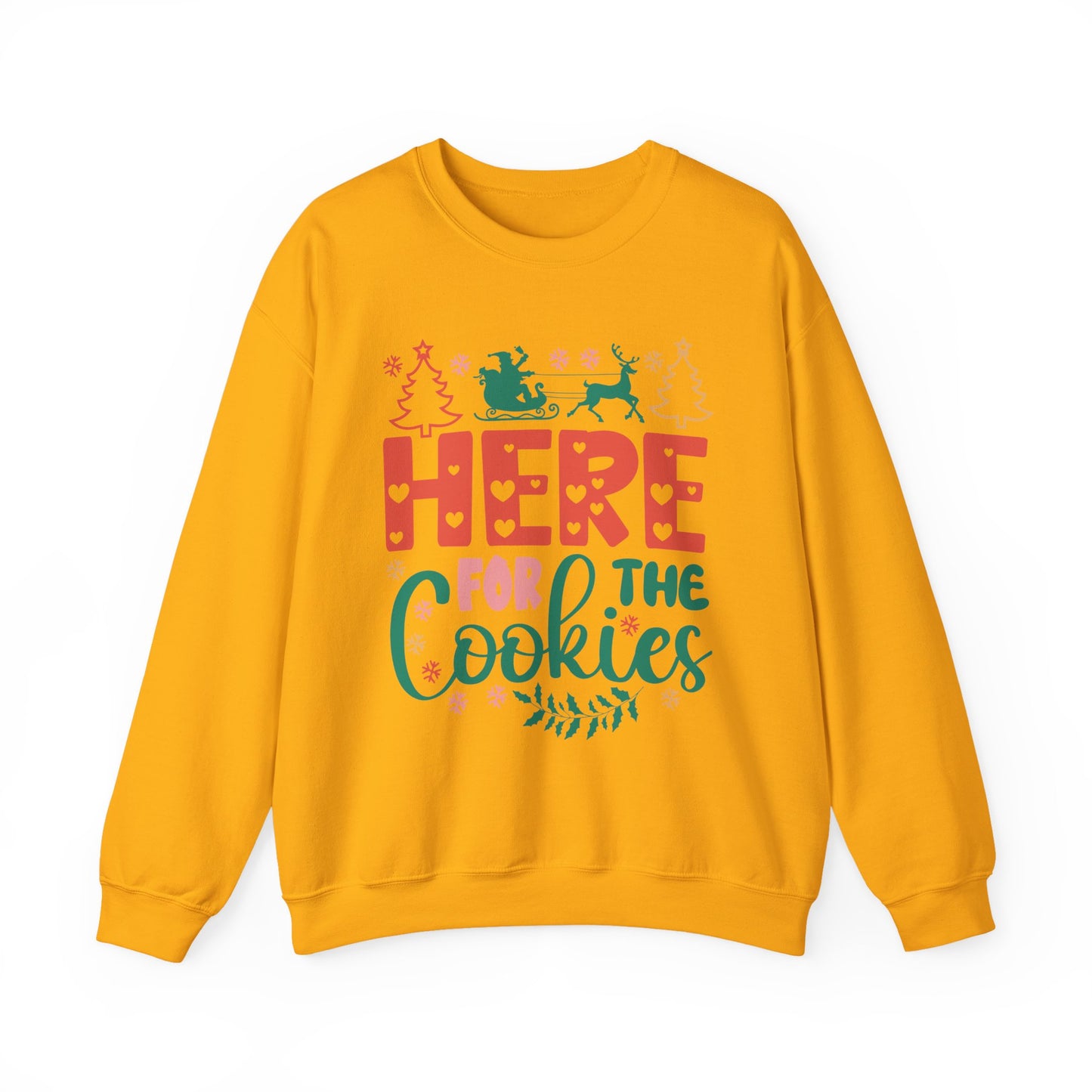 🎄🍪 Here For The Cookies Crewneck – Cute Holiday Baking Vibes