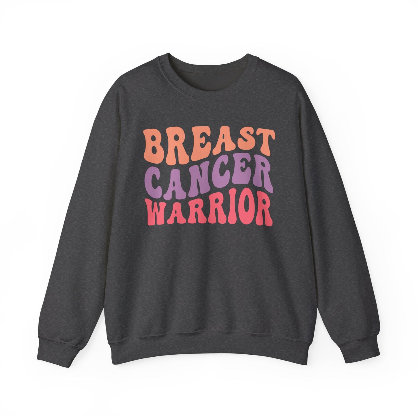 🌸✊ Breast Cancer Warrior Sweatshirt – Retro Awareness & Survivor Strength Crewneck