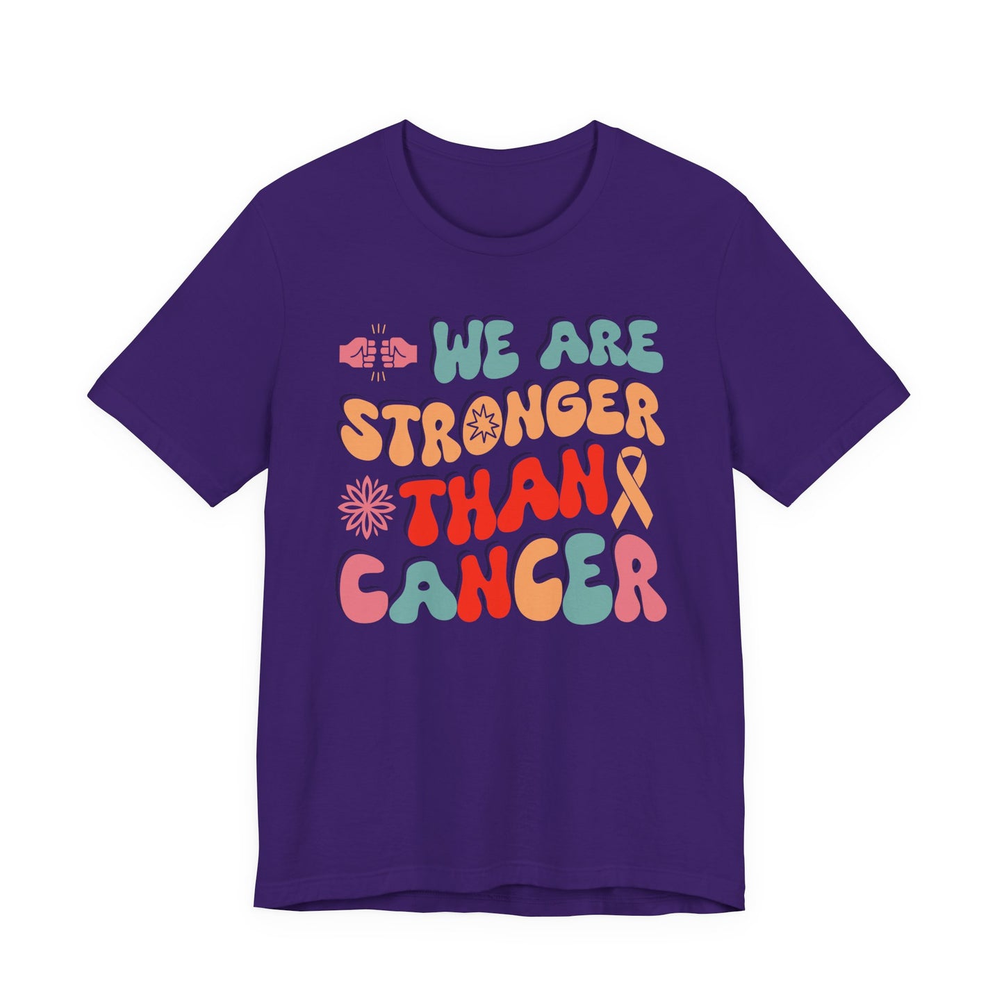 💪 We Are Stronger Than Cancer T-Shirt – Bold Awareness & Support Graphic Tee 🎗️