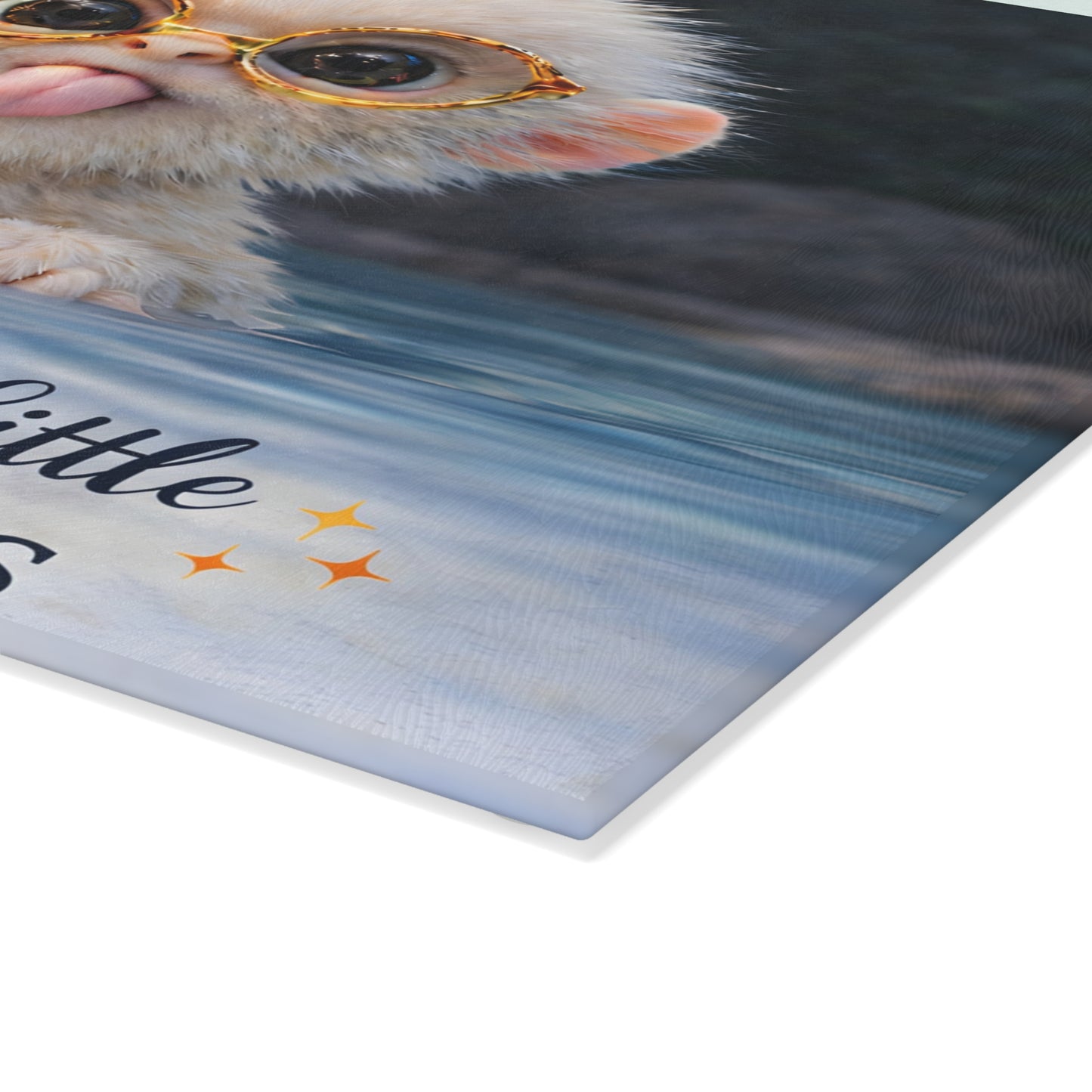 Playful Monkey Glass Cutting Board – “Cooked with a Little Monkey Business” Whimsical Kitchen Decor