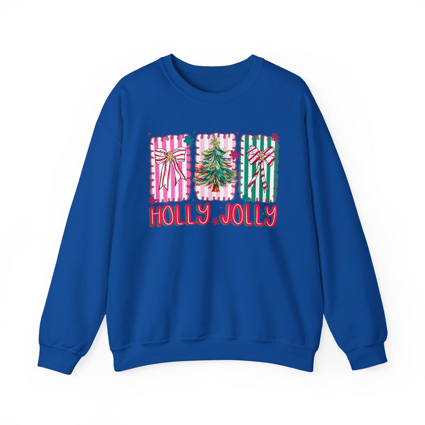 🎀✨ Holly Jolly Retro Sweatshirt – Festive Bows & Christmas Cheer