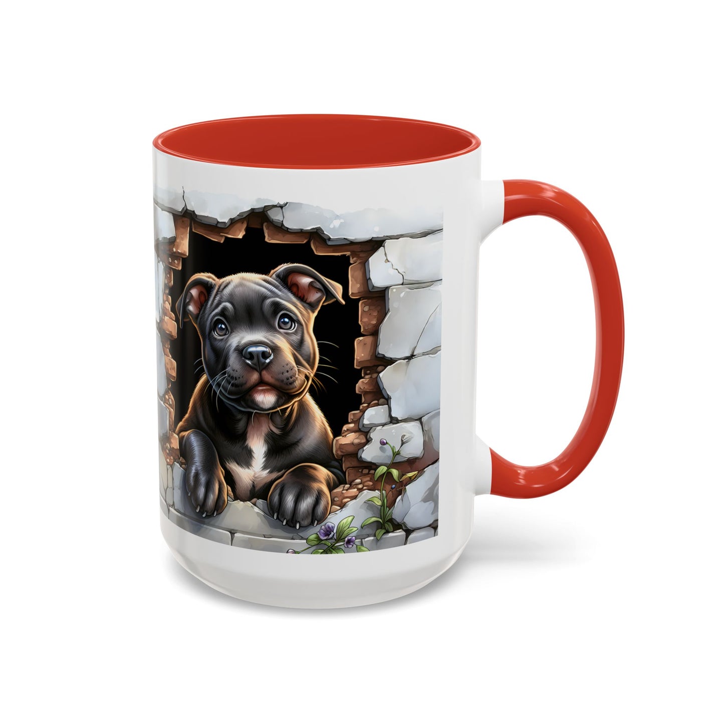 🐶☕ Pit Bull Puppy Accent Mug – Cute Breakthrough Pup Design ✨