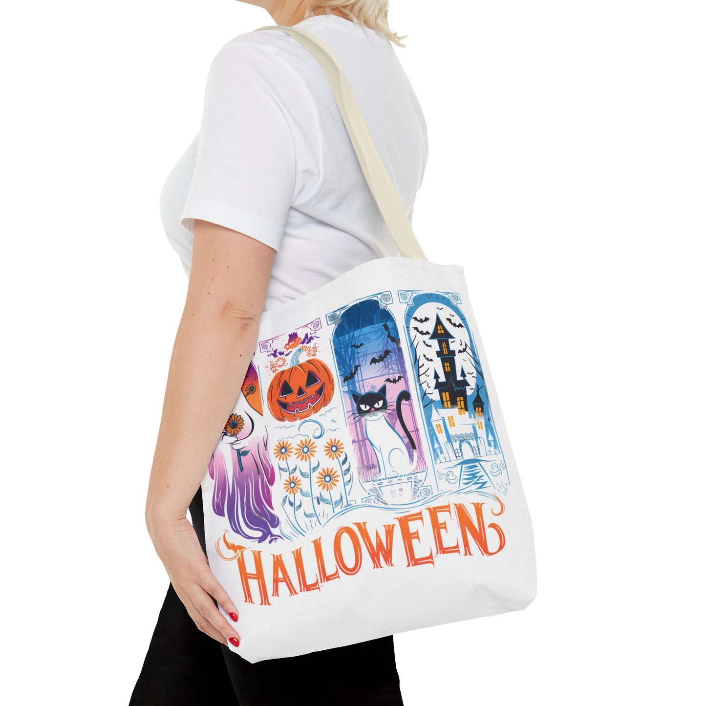 🎃 Haunted Halloween Tote Bag – Spooky Style with Autumn Vibes 👻