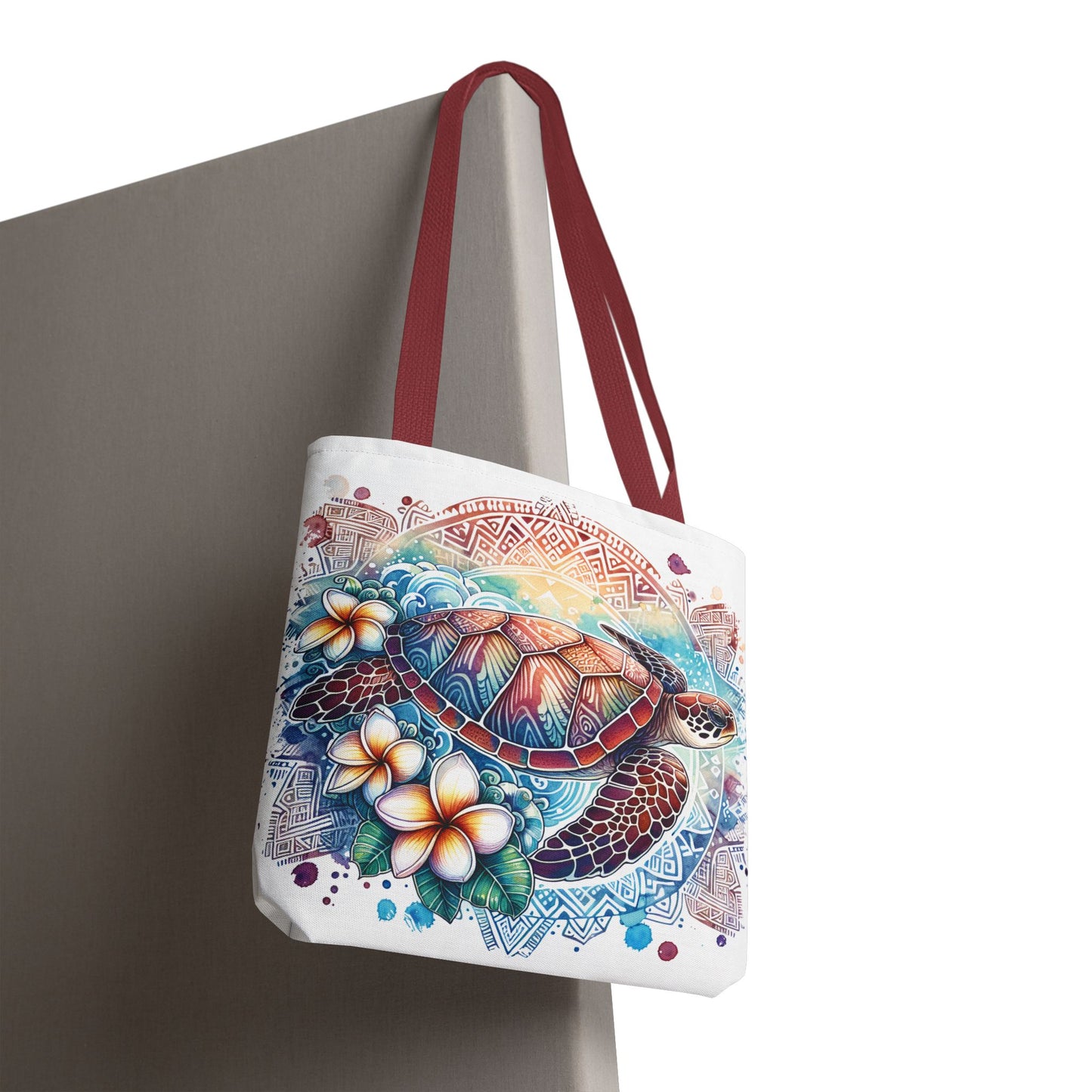 🐢 Tropical Sea Turtle Tote Bag – Coastal, Artistic & Practical 🌺