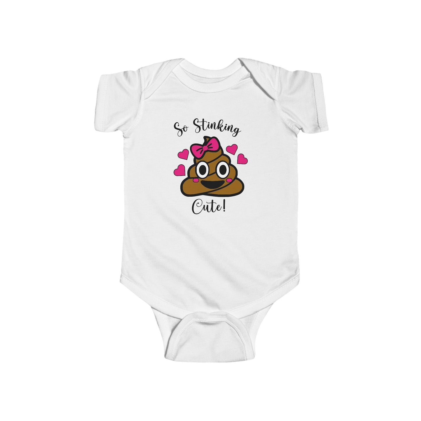 So Stinking Cute Baby Onesie – Funny Emoji Bodysuit for Baby Girls