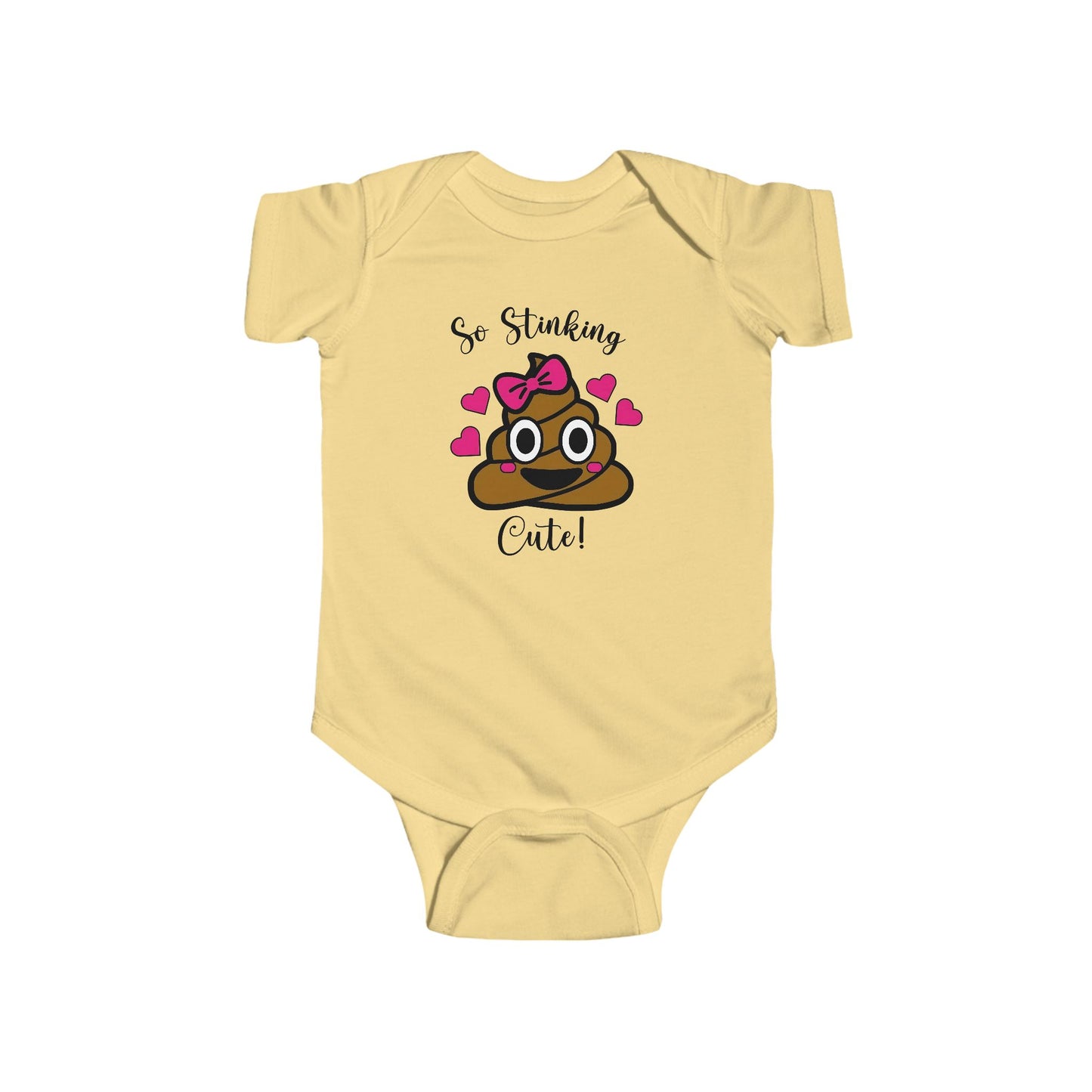 So Stinking Cute Baby Onesie – Funny Emoji Bodysuit for Baby Girls