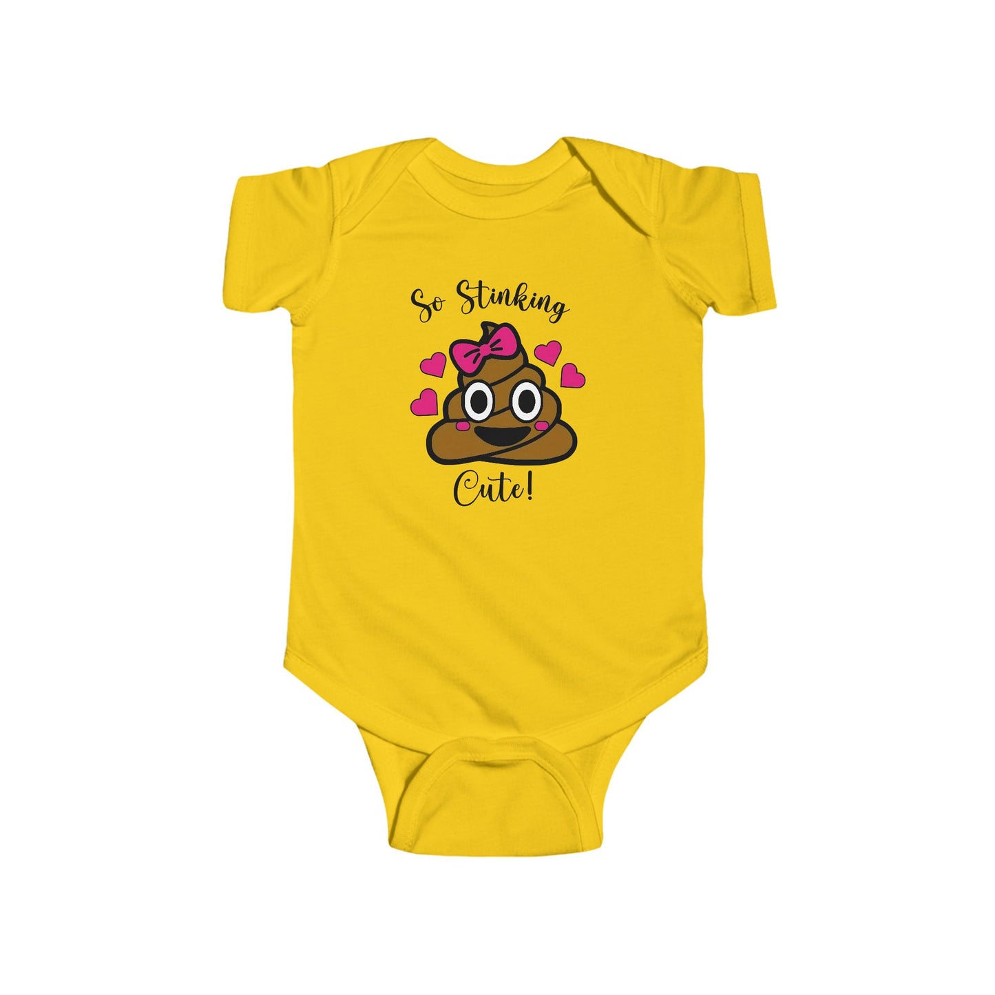 So Stinking Cute Baby Onesie – Funny Emoji Bodysuit for Baby Girls