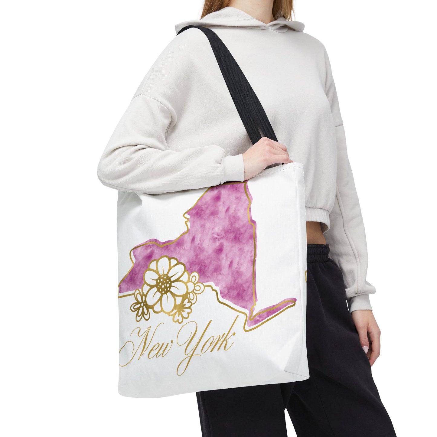 🗽 New York State Floral Tote Bag – Chic, Practical & City Charm 🌸