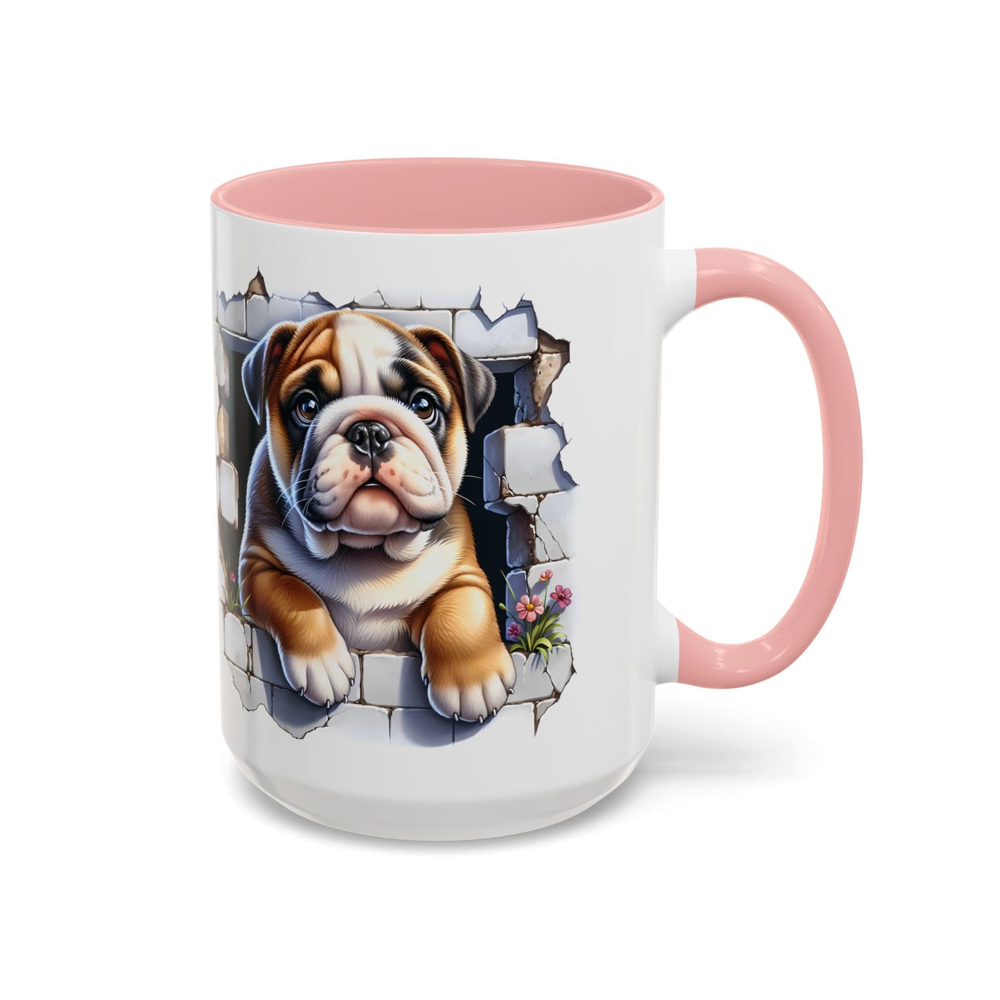 🐶☕ English Bulldog Puppy Accent Mug – Adorable Breakthrough Pup Design ✨rs (11/15oz)