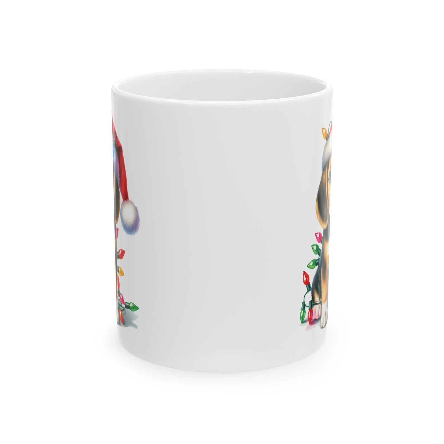 🎄 Beagle Christmas Mug – Holiday Joy with a Festive Hound 🐾