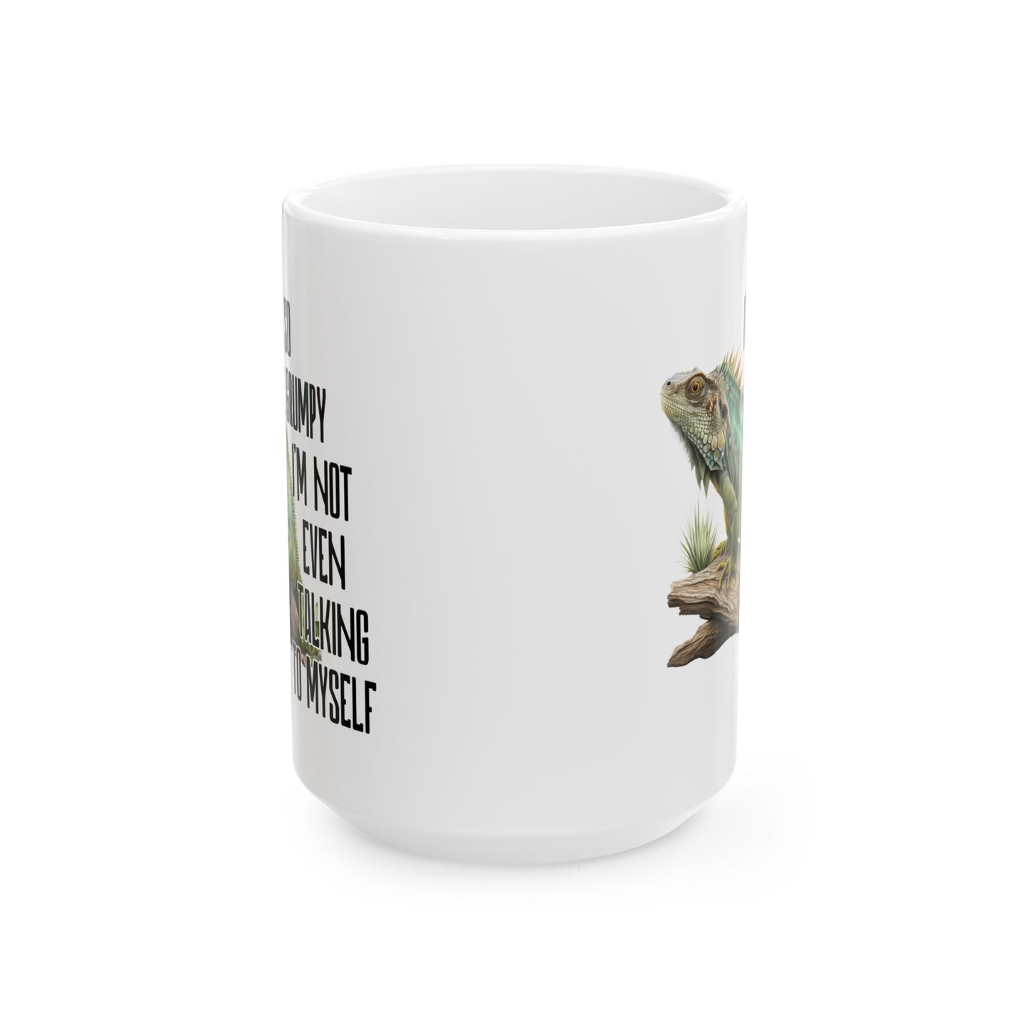 🦎 Estoy tan gruñón que hablo solo: divertida taza de café con forma de iguana para amantes sarcásticos de los reptiles ☕