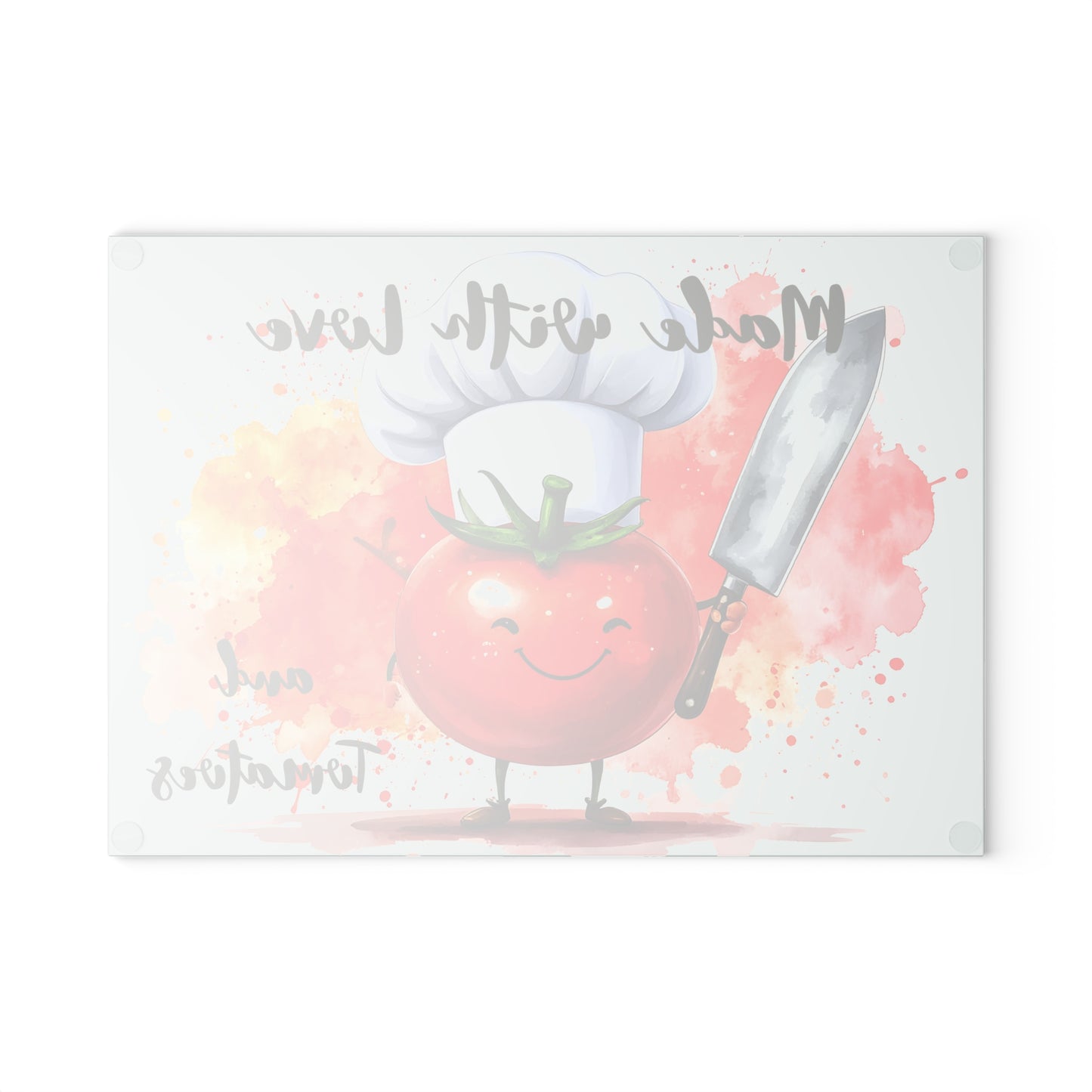 🍅 Made With Love and Tomatoes – Funny Chef Cutting Board