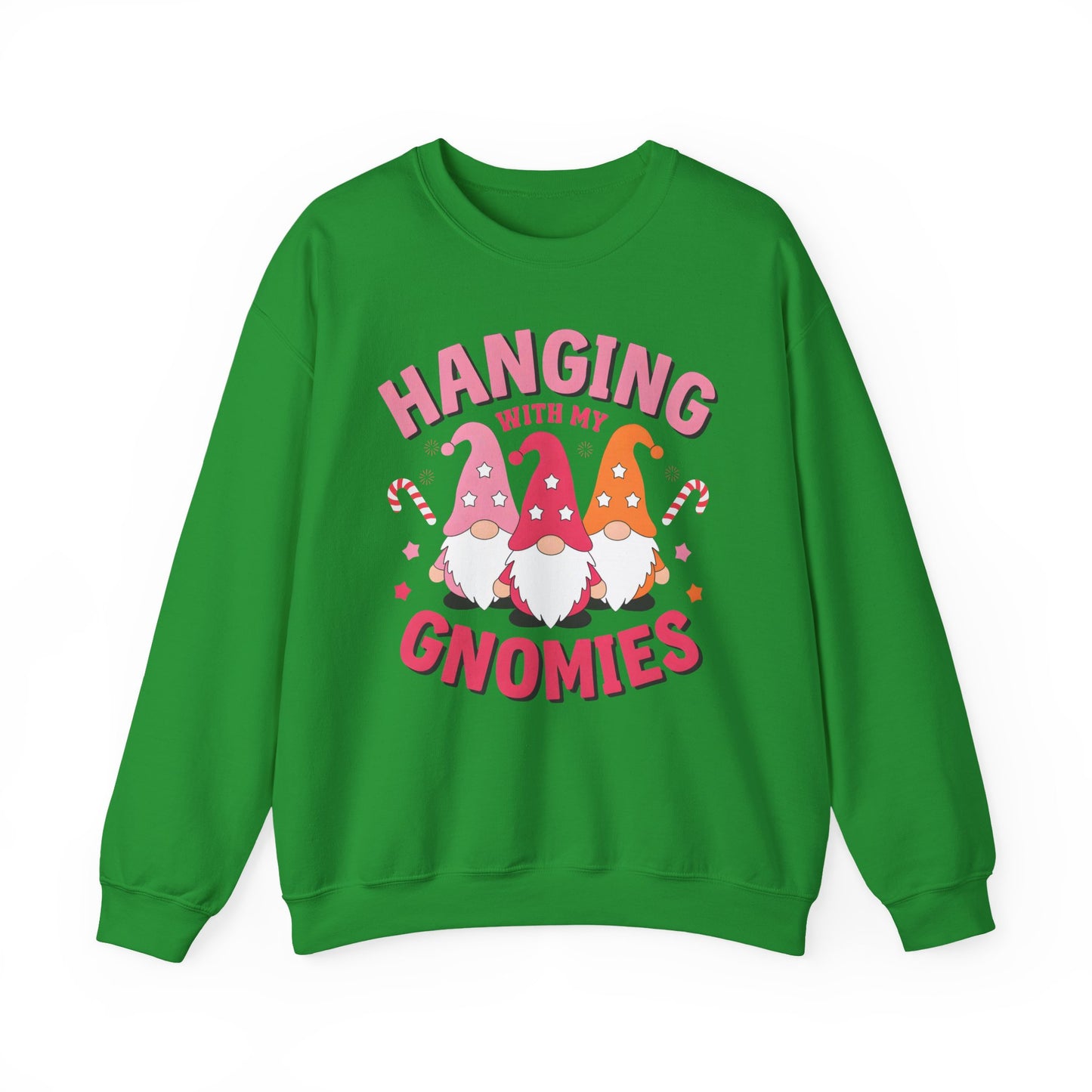 🎀 Hanging With My Gnomies Women’s Sweatshirt – Cute Holiday Matching Vibes