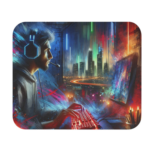 🖱️🎮🌆 Neon City Gamer Mouse Pad – Cyber Skyline & Streamer Vibes