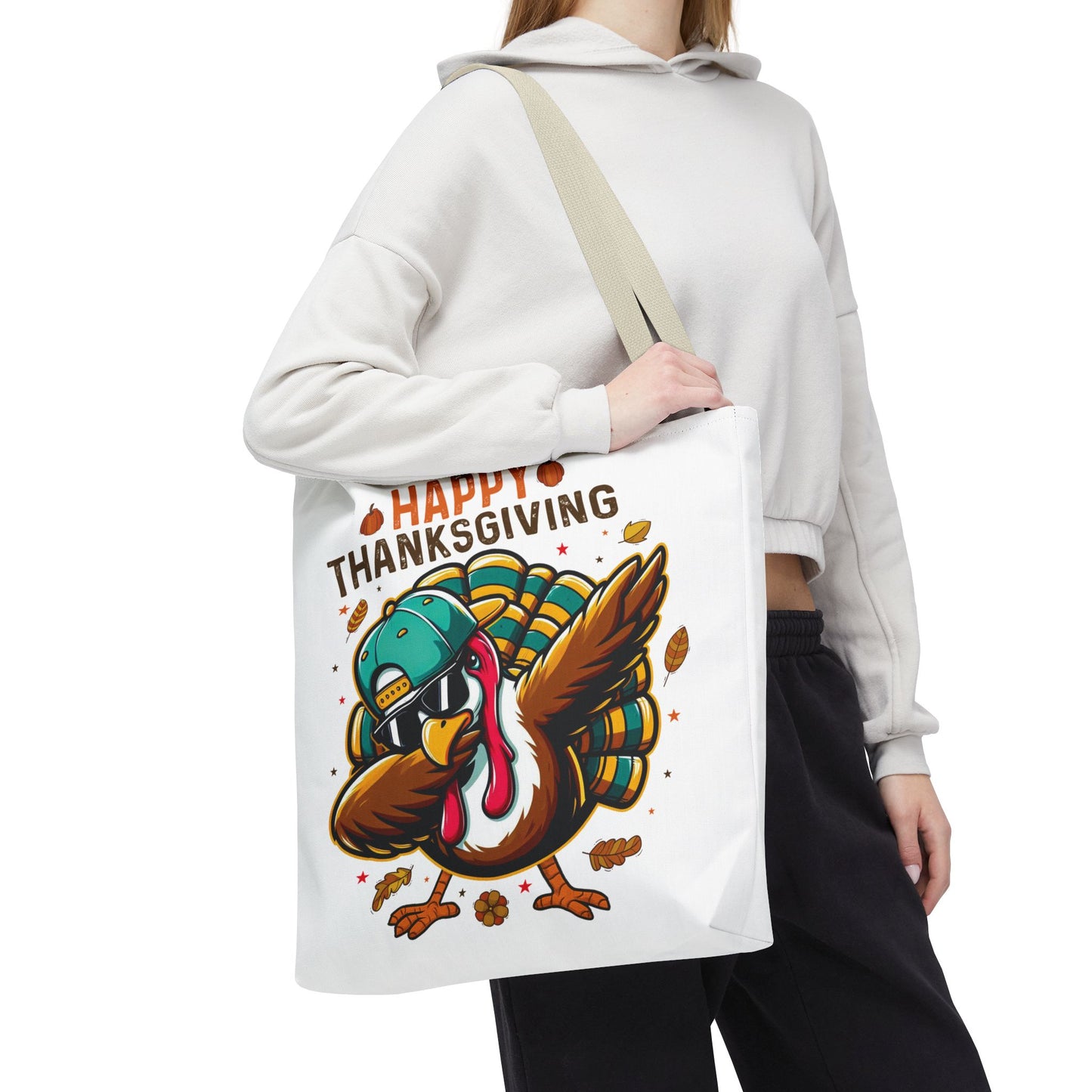 🦃 Dabbing Turkey Tote Bag – Thanksgiving Swagger with Holiday Humor