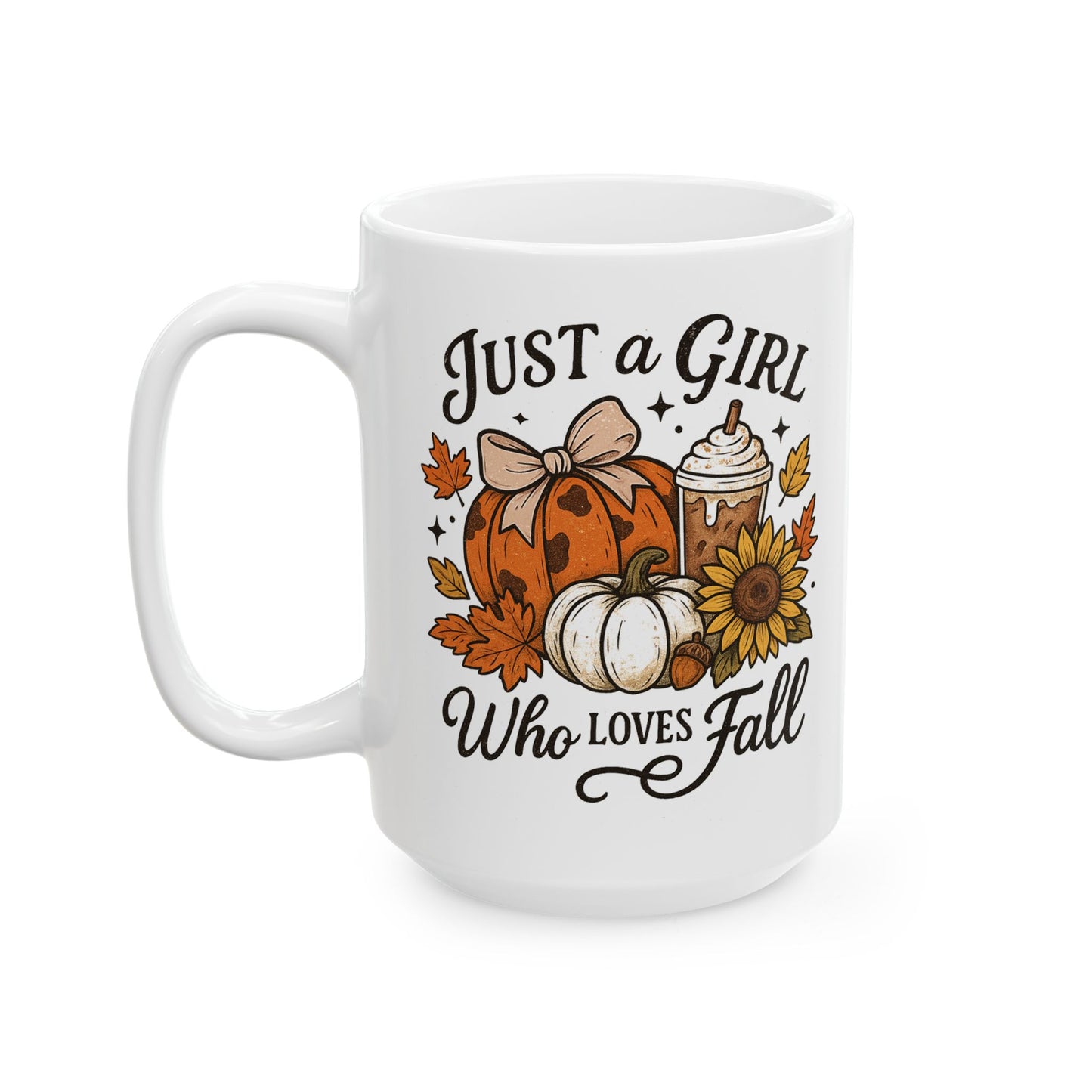 🍂🎃 Just a Girl Who Loves Fall – Cozy Autumn Ceramic Cup ✨☕