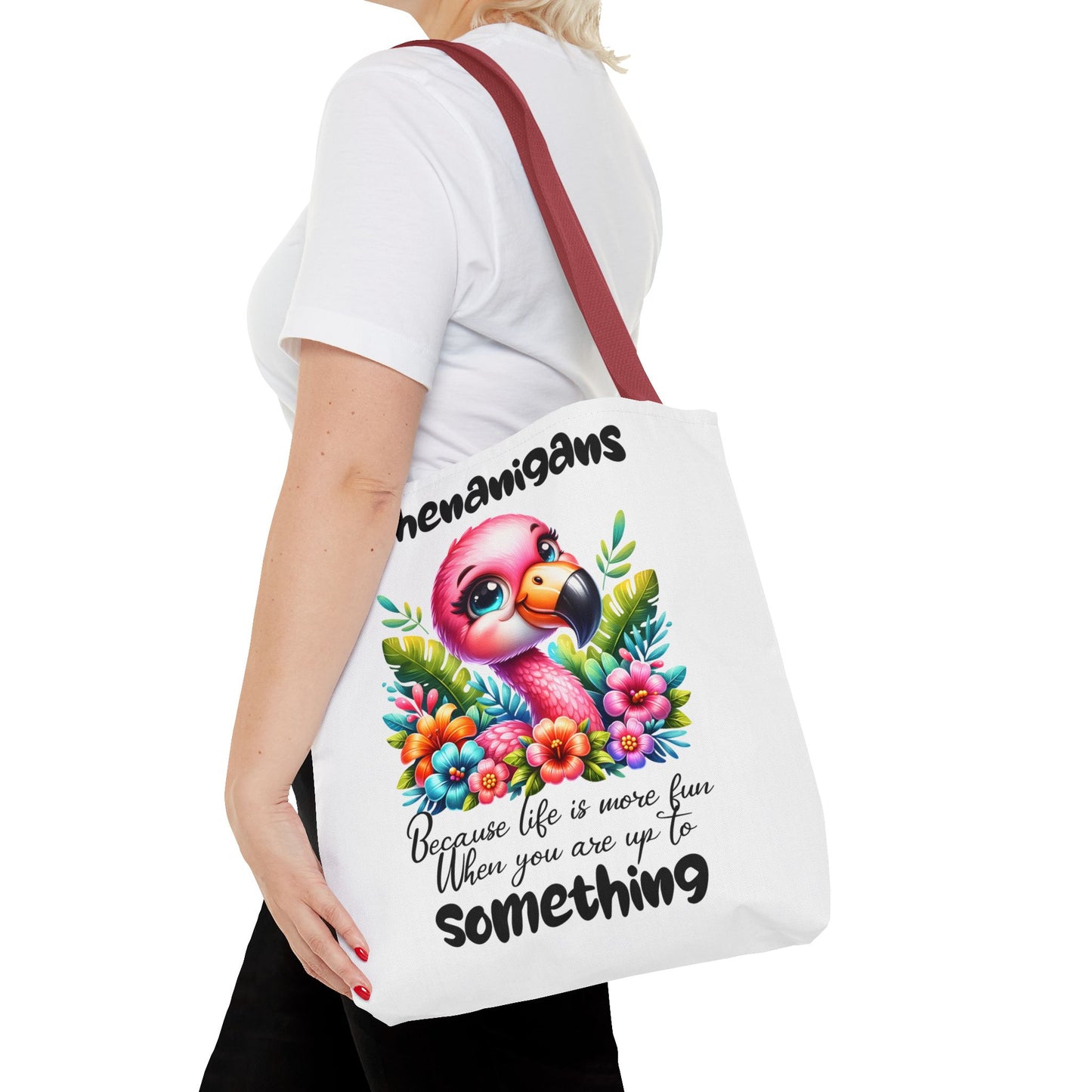 🌸 Flamingo &amp; Floral Bliss – Bolso tote vibrante y divertido 🌺
