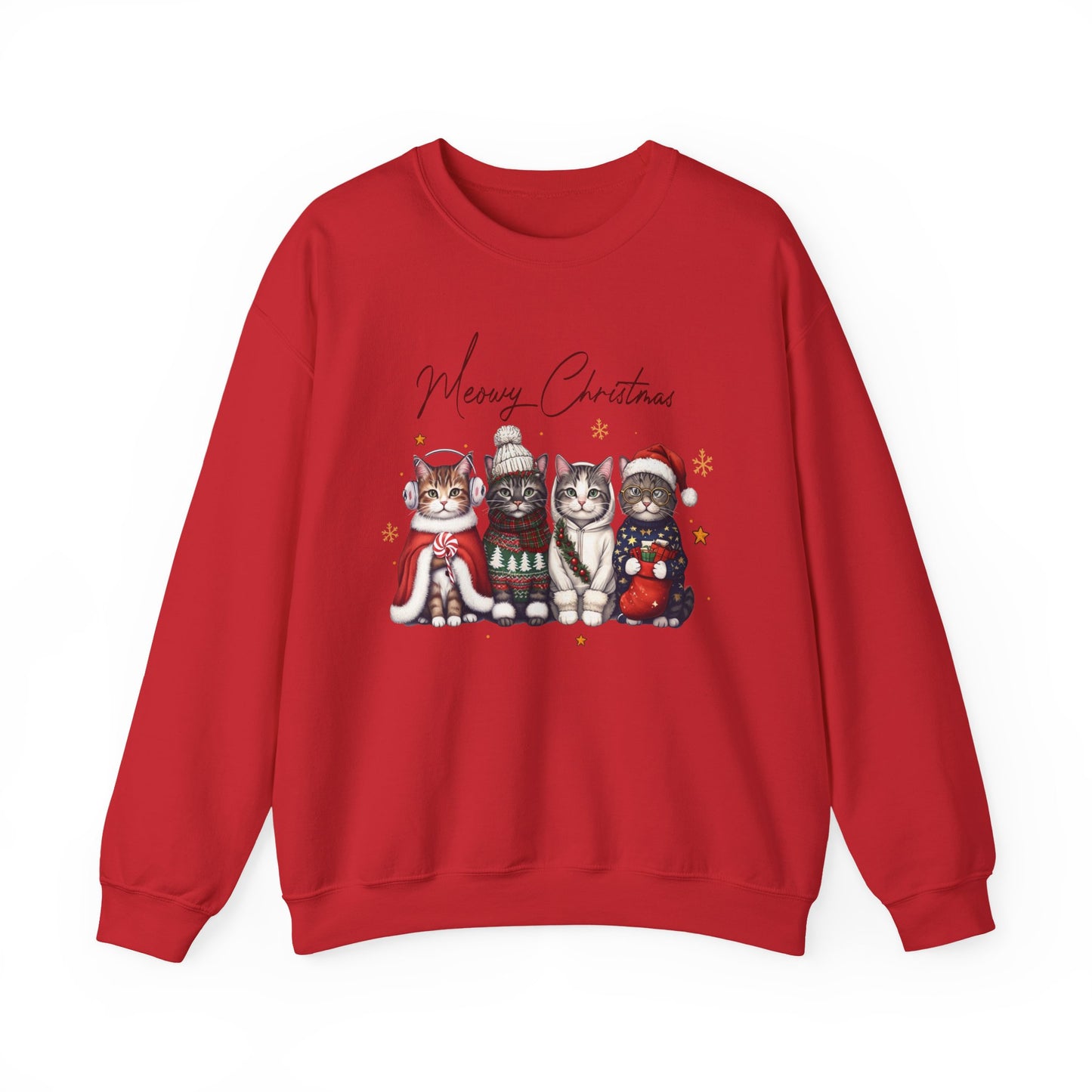 🐾✨ Meowy Christmas Sweatshirt – Festive Cats & Cozy Holiday Cheer 🎄🐱