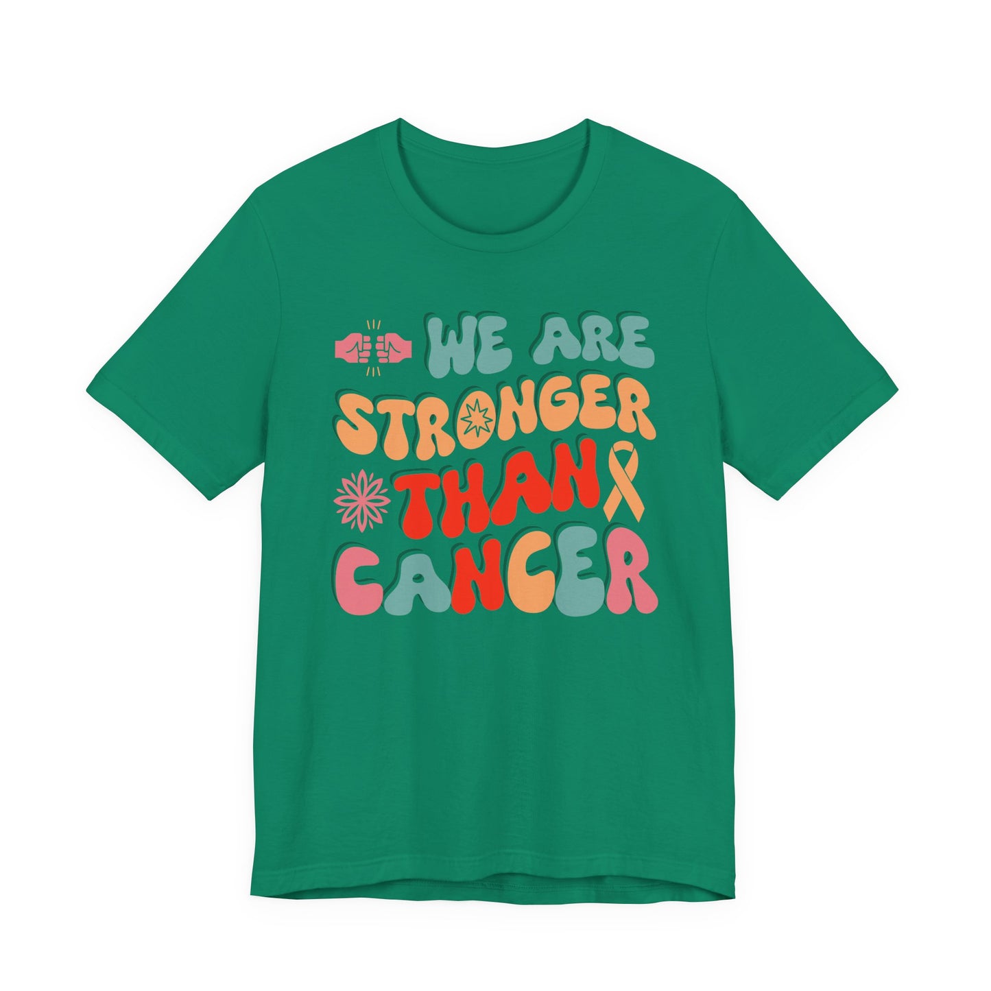 💪 We Are Stronger Than Cancer T-Shirt – Bold Awareness & Support Graphic Tee 🎗️