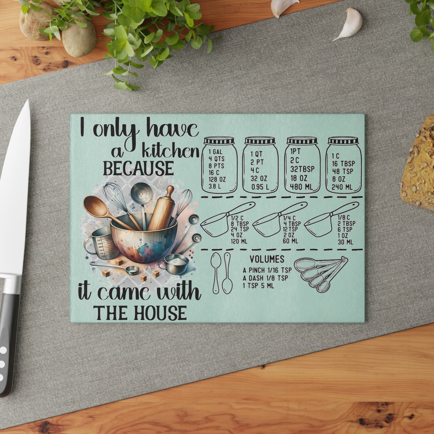 Tabla de cortar divertida para convertir la cocina: «Solo tengo cocina porque venía con la casa»