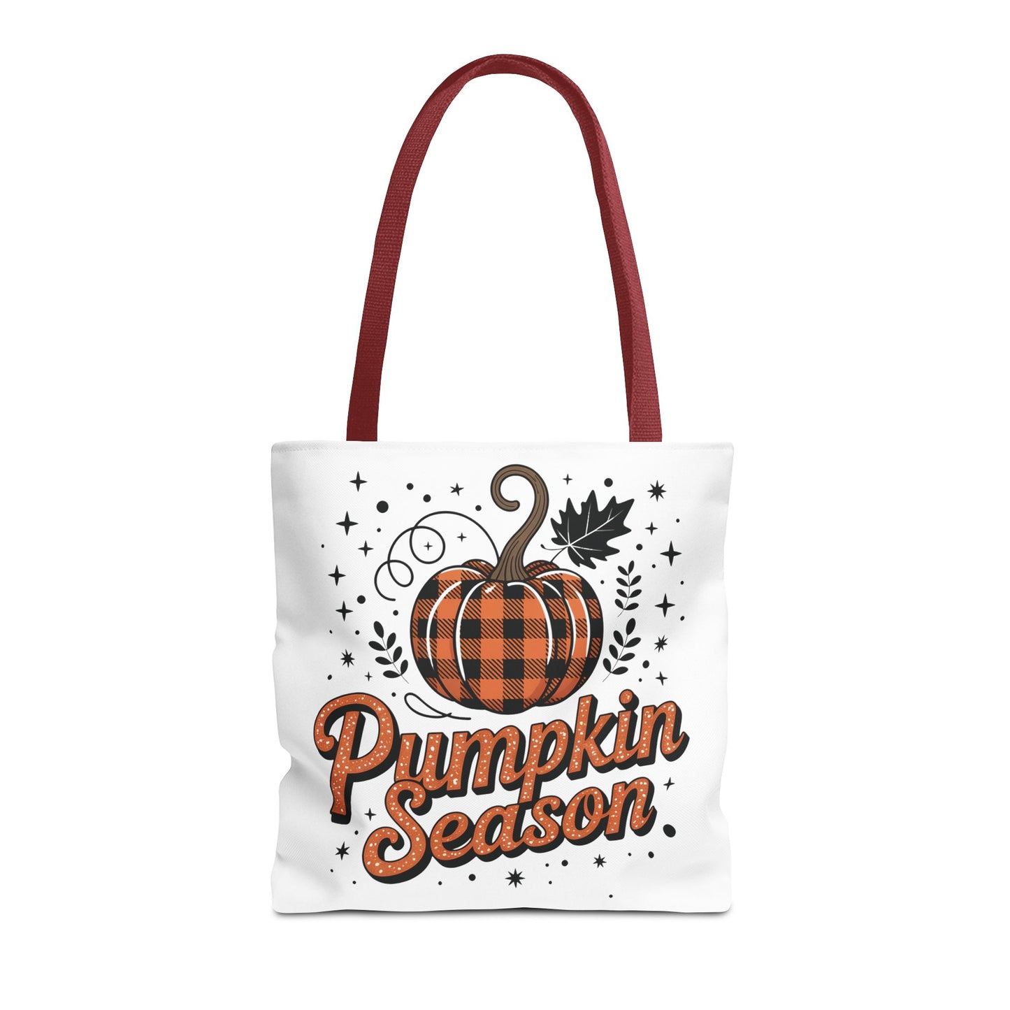 🎃 Pumpkin Season Tote Bag – Fall Buffalo Plaid Style for Autumn Lovers 🍂