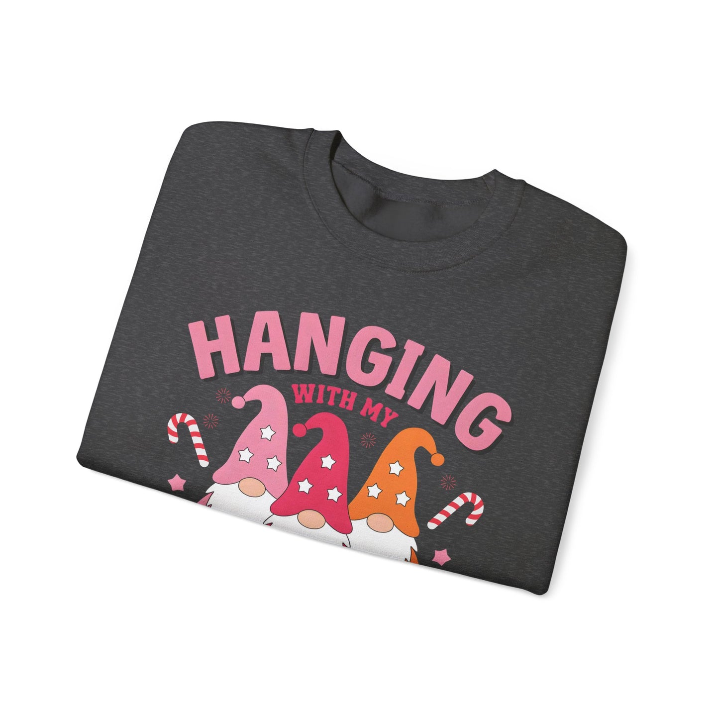 🎀 Hanging With My Gnomies Women’s Sweatshirt – Cute Holiday Matching Vibes