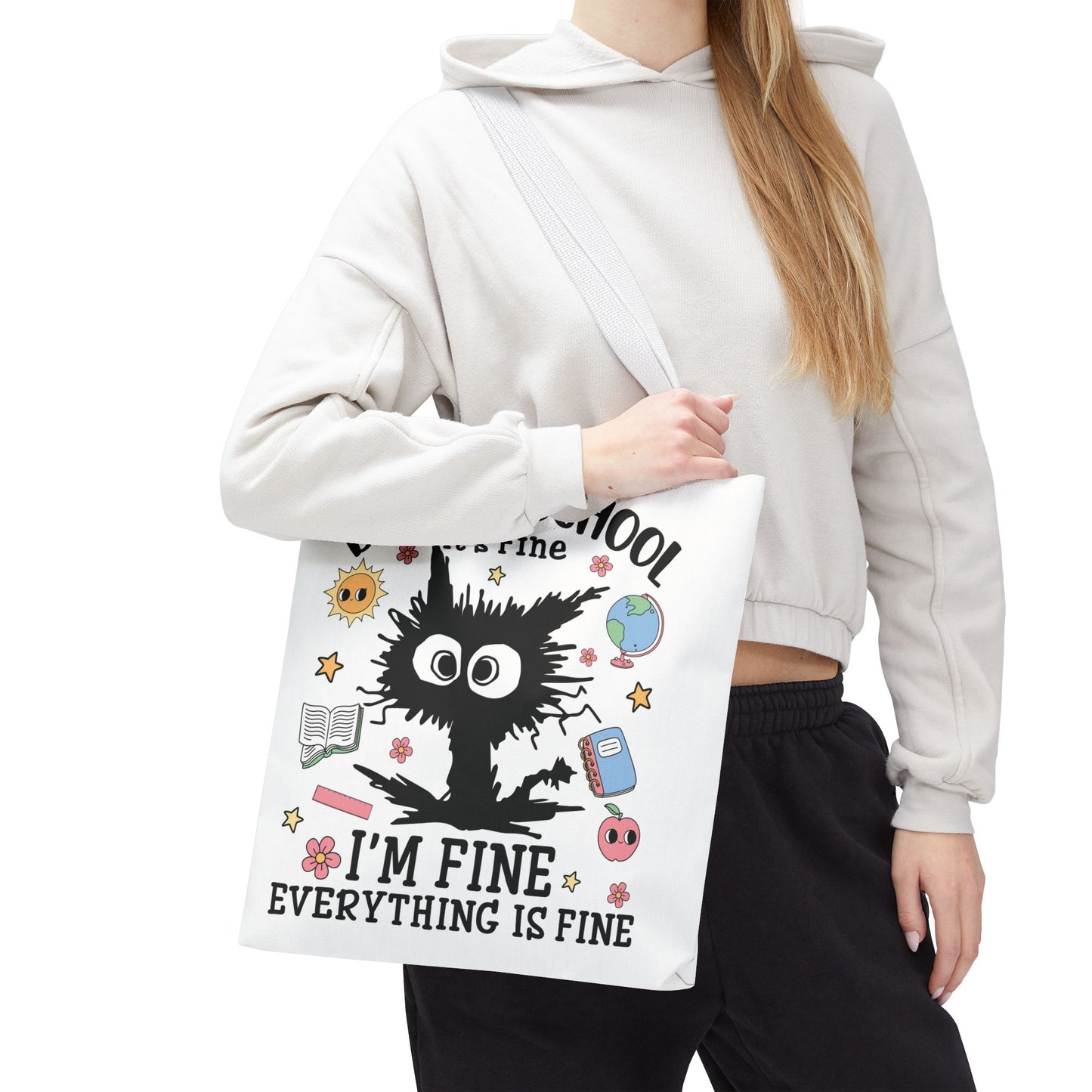 👀 I See Smart People Tote – Kawaii School Vibes with a Clever Twist 🍎