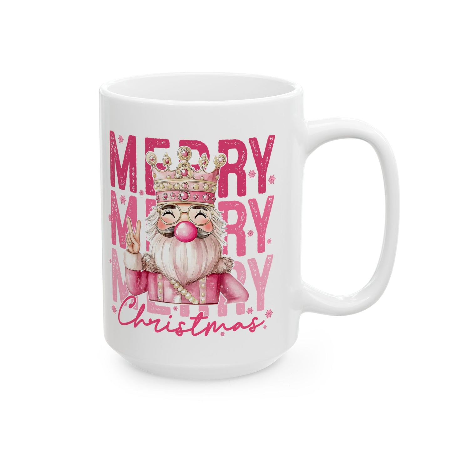 🎅💖 Pink Santa Christmas Mug – Merry Vibes with a Sparkly Twist 🎄✨