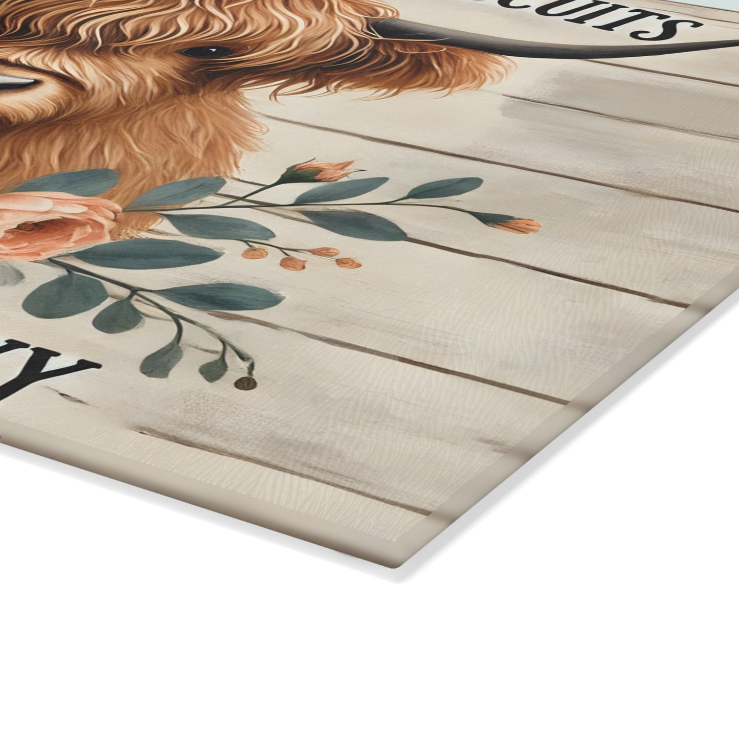 🐮 “Mind Your Own Biscuits” Cutting Board – Bold Florals & Southern Sass for Your Kitchen
