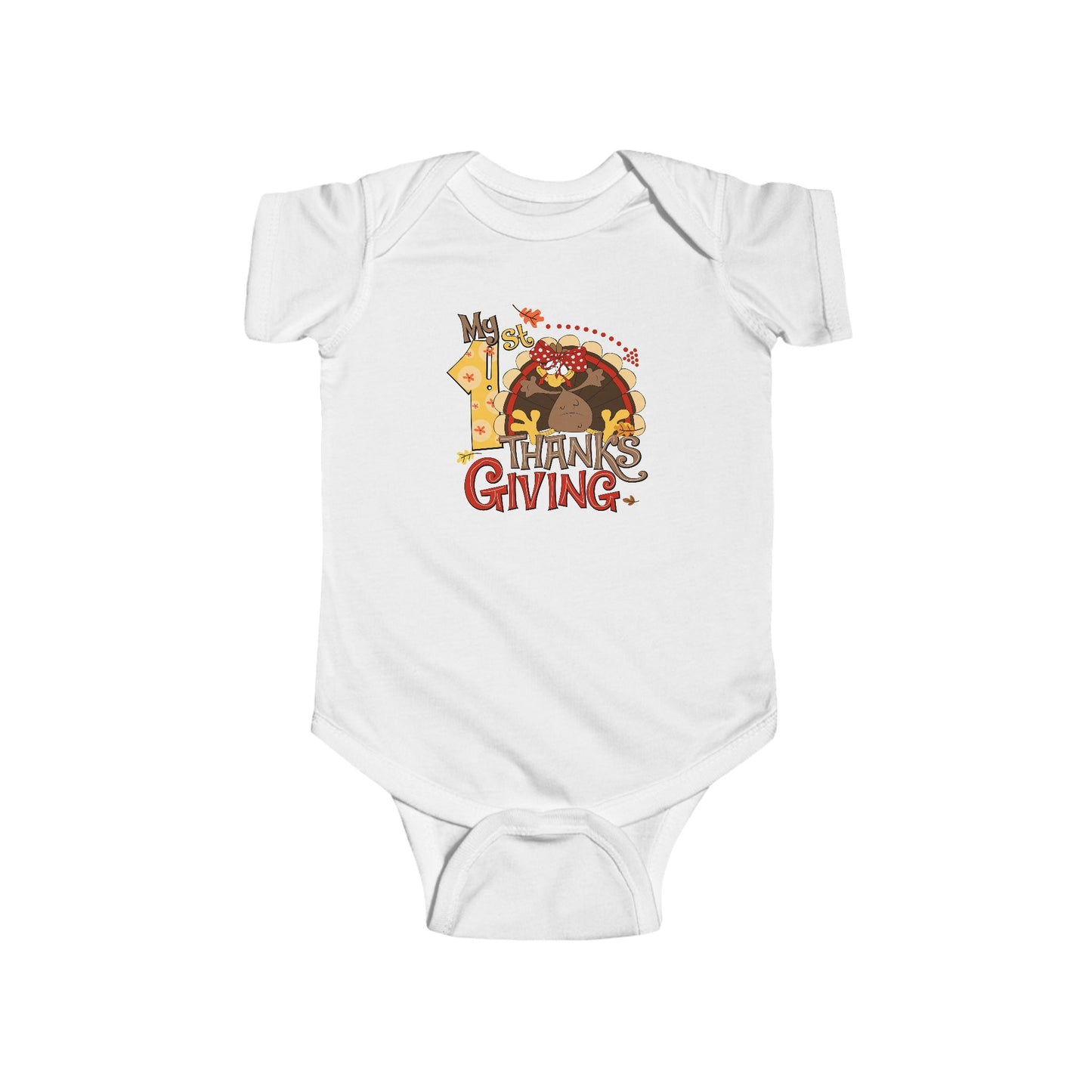 🦃🎀 My 1st Thanksgiving Baby Girl Onesie – Cute Turkey Holiday Outfit 🍂👶