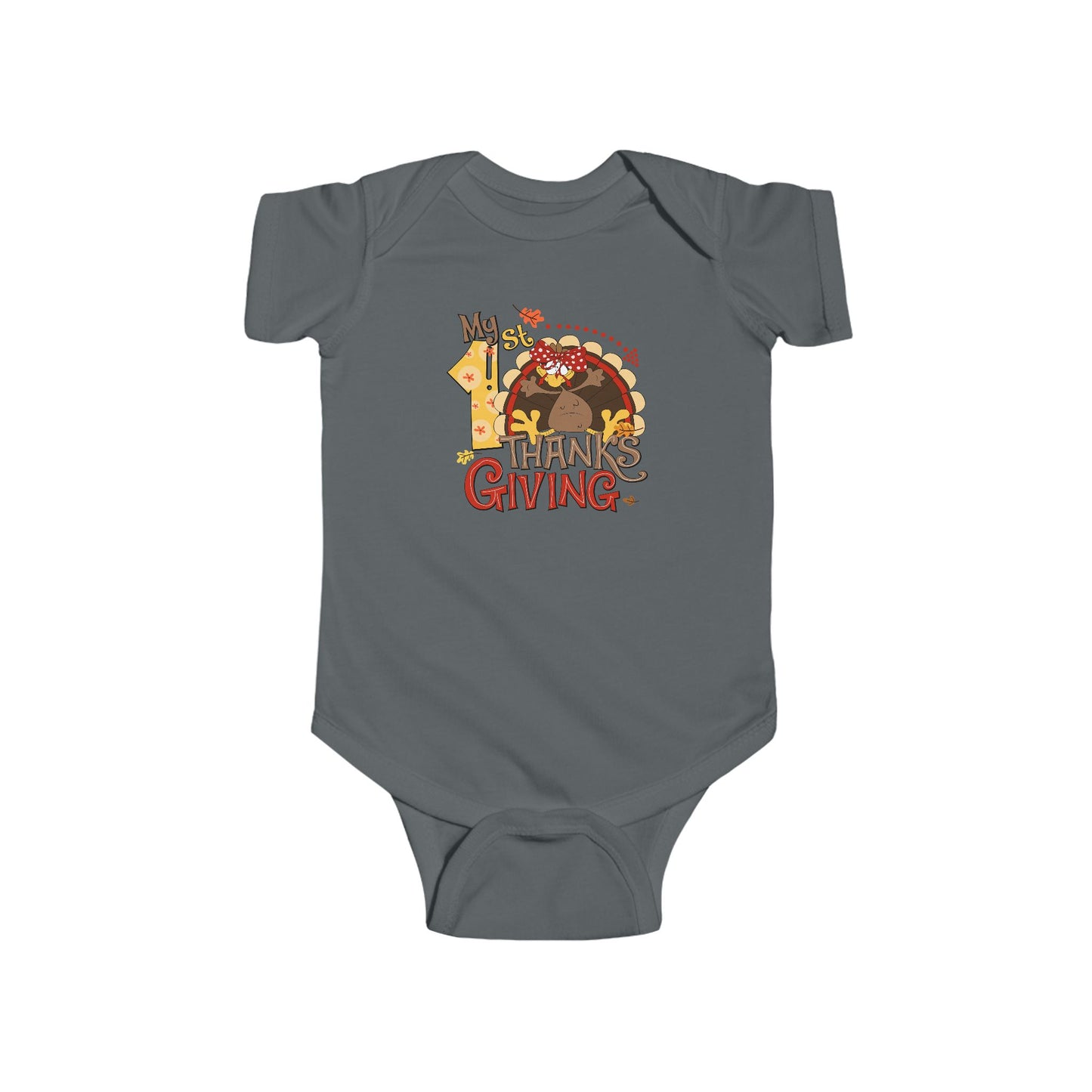 🦃🎀 My 1st Thanksgiving Baby Girl Onesie – Cute Turkey Holiday Outfit 🍂👶