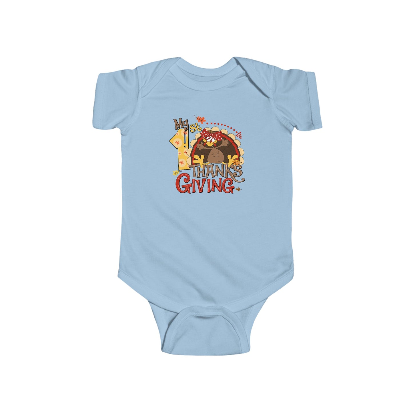 🦃🎀 My 1st Thanksgiving Baby Girl Onesie – Cute Turkey Holiday Outfit 🍂👶