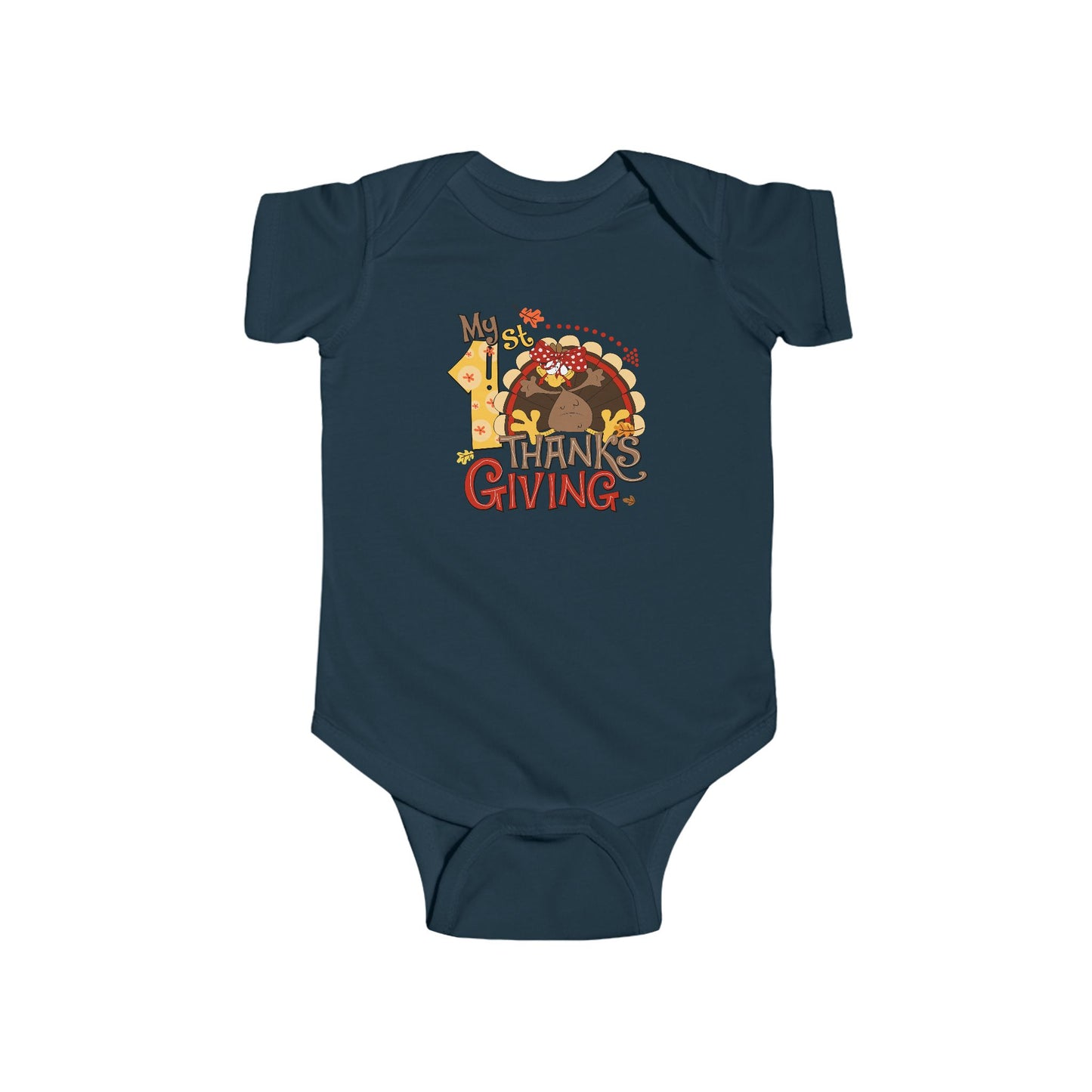 🦃🎀 My 1st Thanksgiving Baby Girl Onesie – Cute Turkey Holiday Outfit 🍂👶