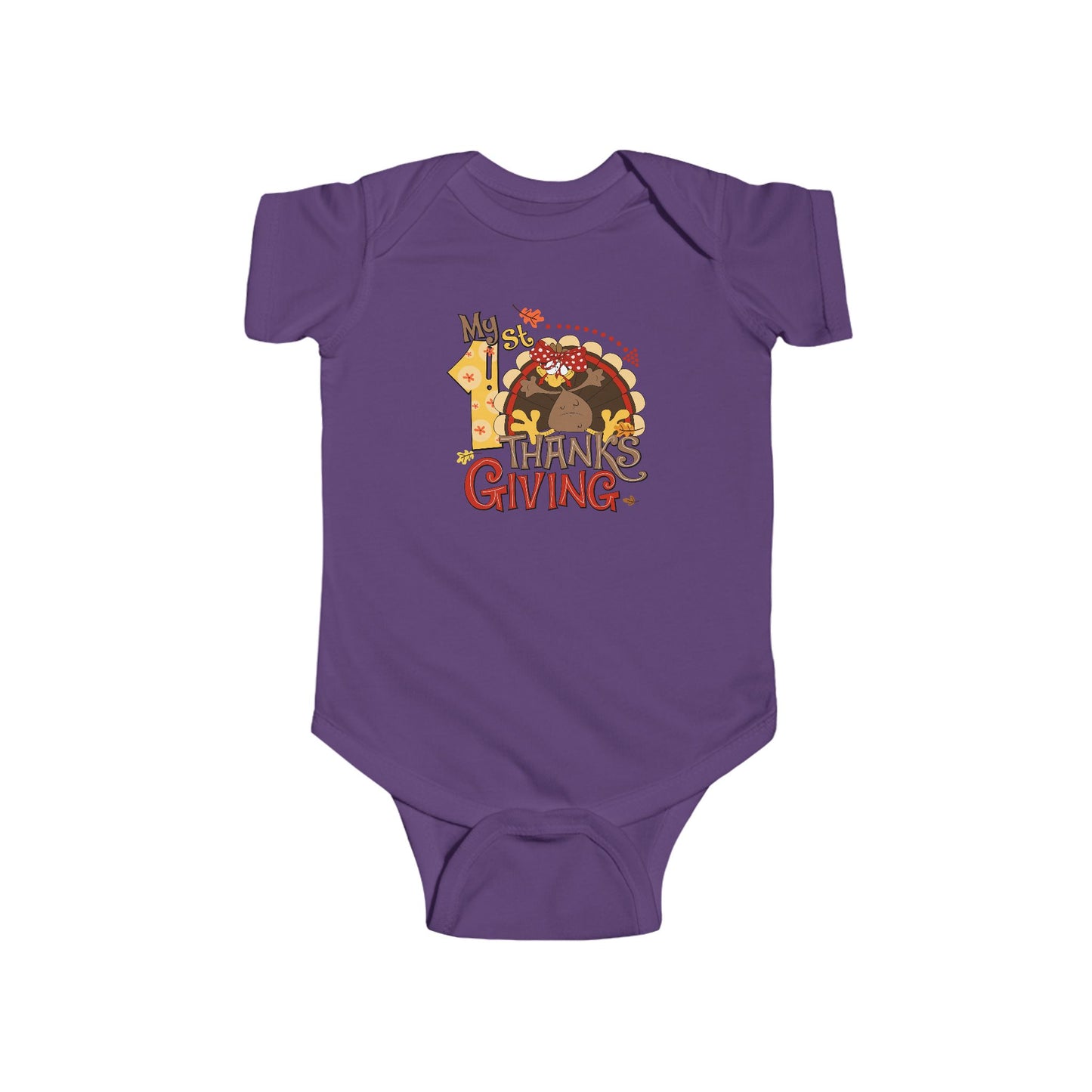🦃🎀 My 1st Thanksgiving Baby Girl Onesie – Cute Turkey Holiday Outfit 🍂👶