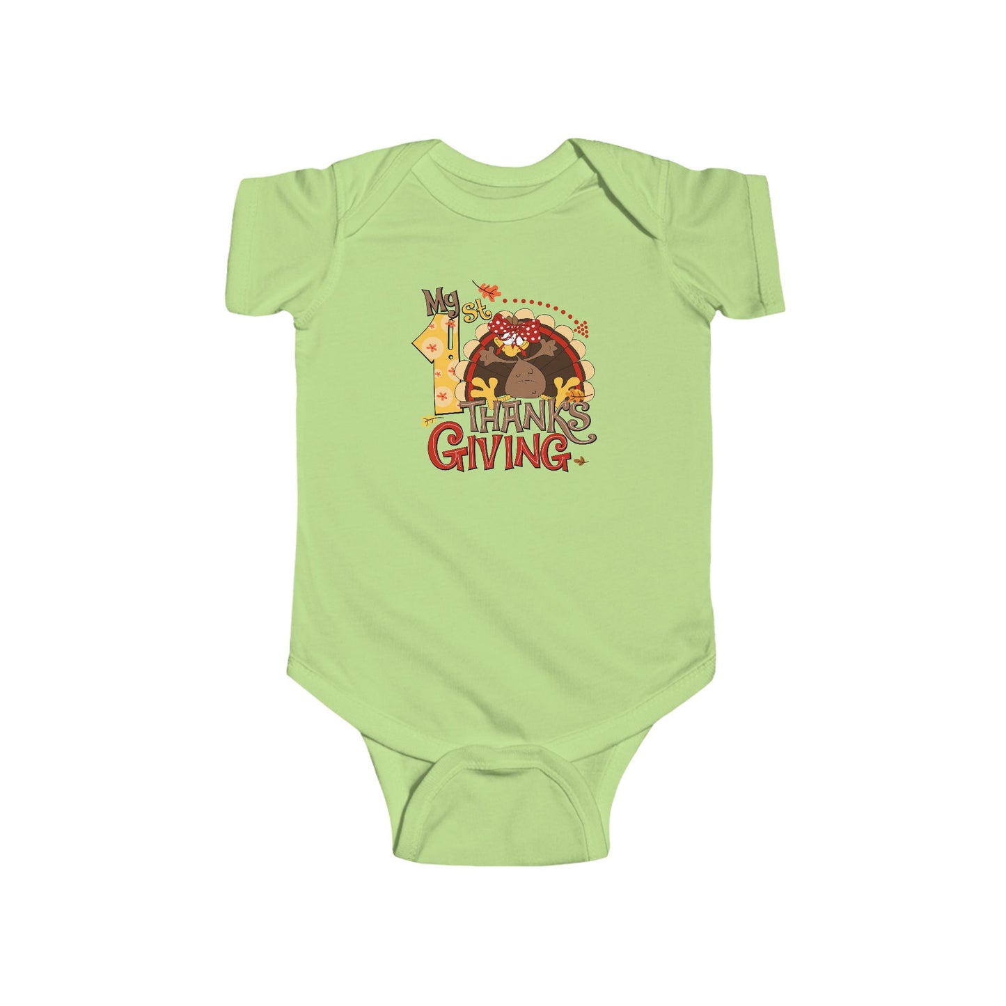 🦃🎀 My 1st Thanksgiving Baby Girl Onesie – Cute Turkey Holiday Outfit 🍂👶