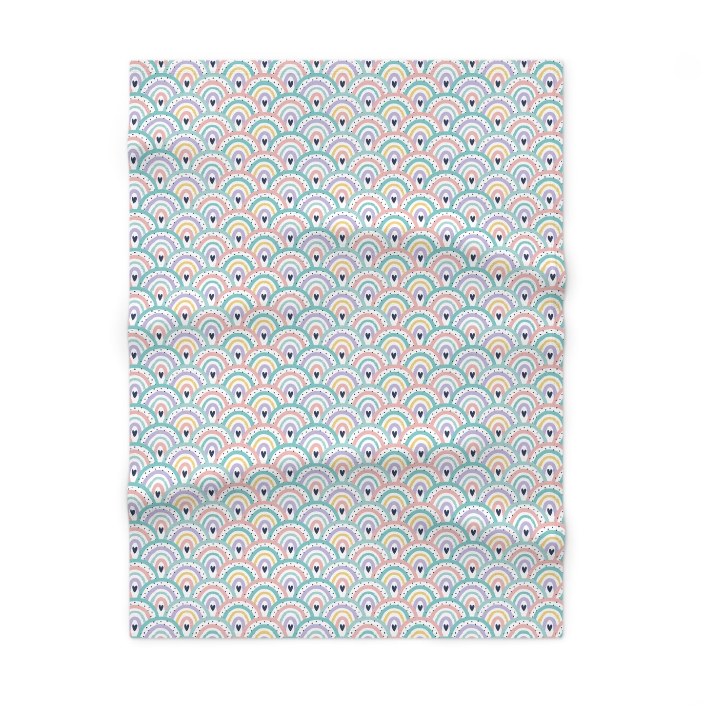 🌈 Pastel Rainbow Velveteen Plush Blanket – Soft & Unisex